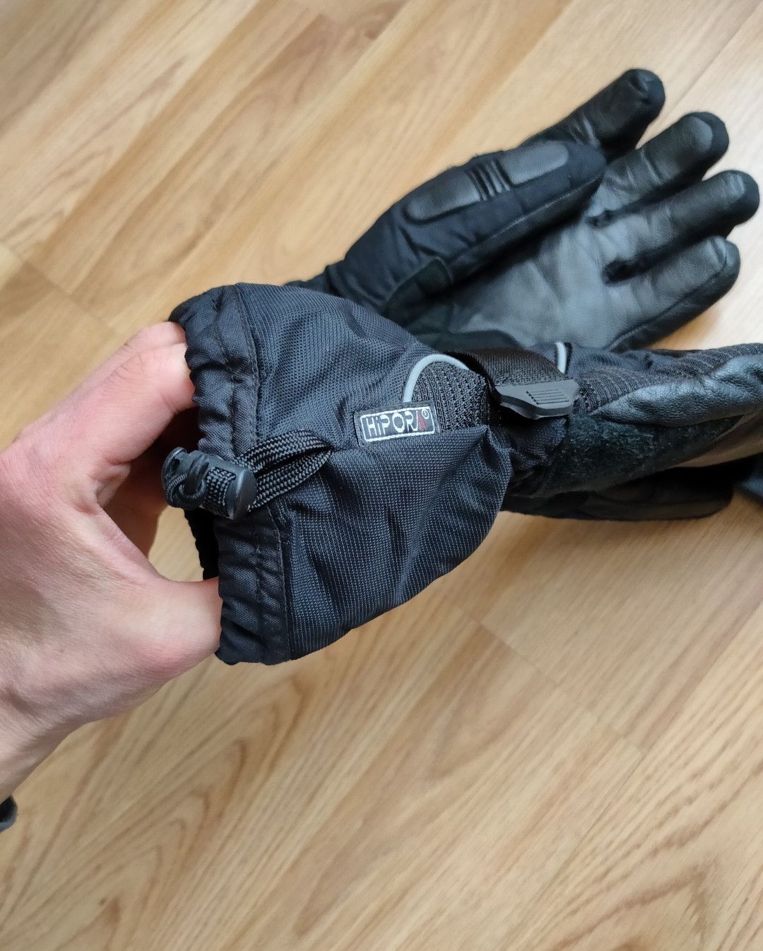 Genuine Leather Motorcycle gloves IXS Hipora Leather Outdoor Mountain Gloves Size ONE SIZE - 8 Thumbnail