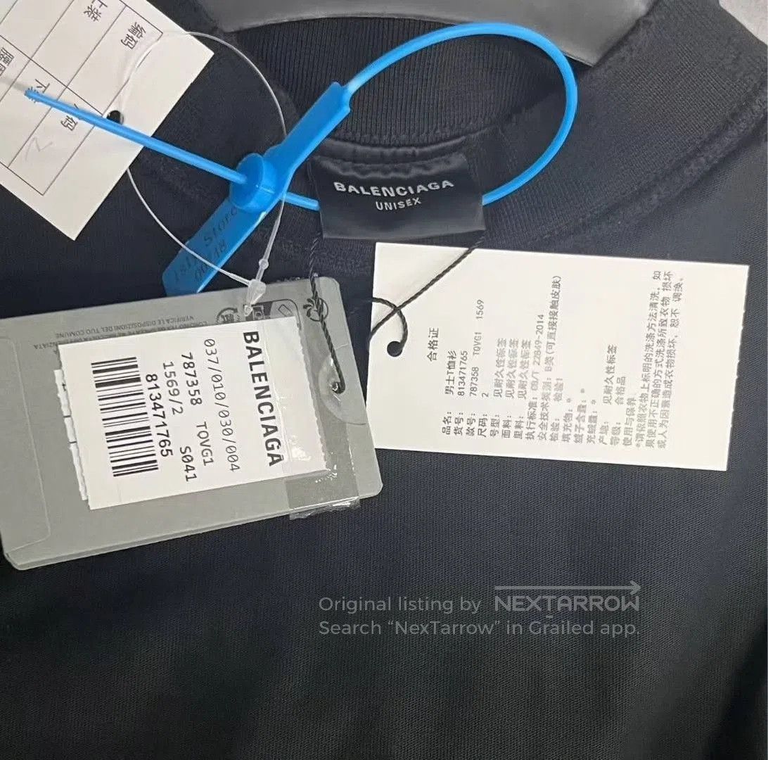Balenciaga Balenciaga Men's Logo Print Crewneck T-Shirt. Size US M / EU 48-50 / 2 - 4 Thumbnail