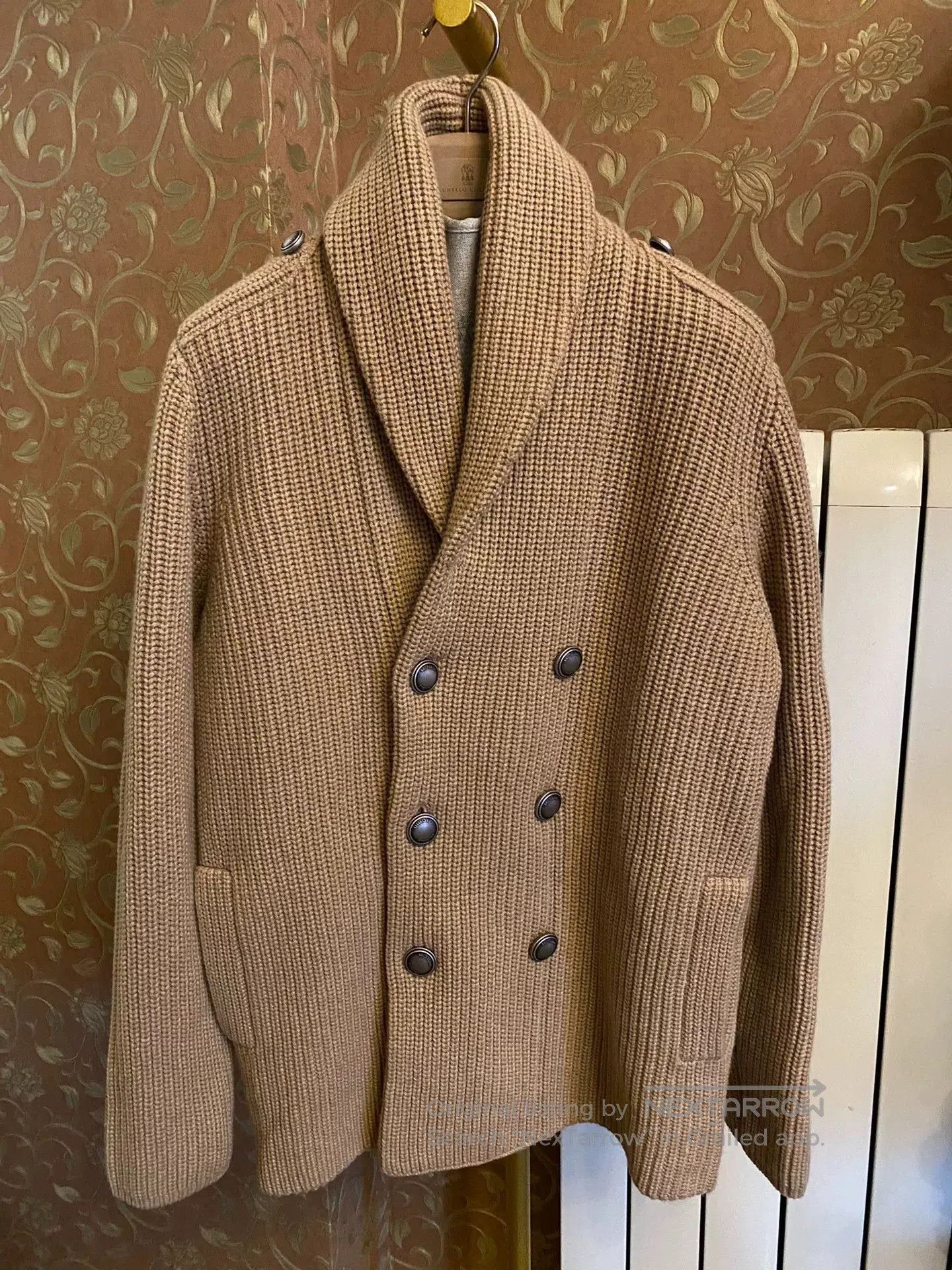 Brunello Cucinelli Brunello Cucinelli Knit Wool-Cashmere Coat. Size US XL / EU 56 / 4 - 1 Thumbnail
