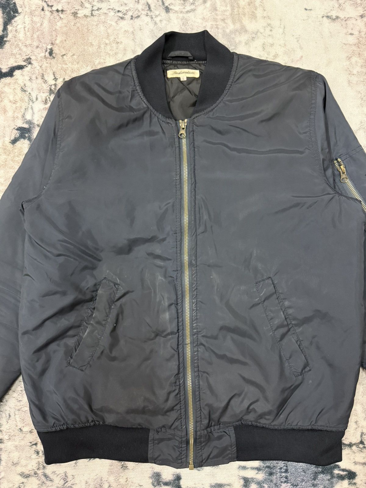 Japanese Brand × Restoration × Vintage RESTORATION BOMBER JACKET Size US S / EU 44-46 / 1 - 4 Thumbnail