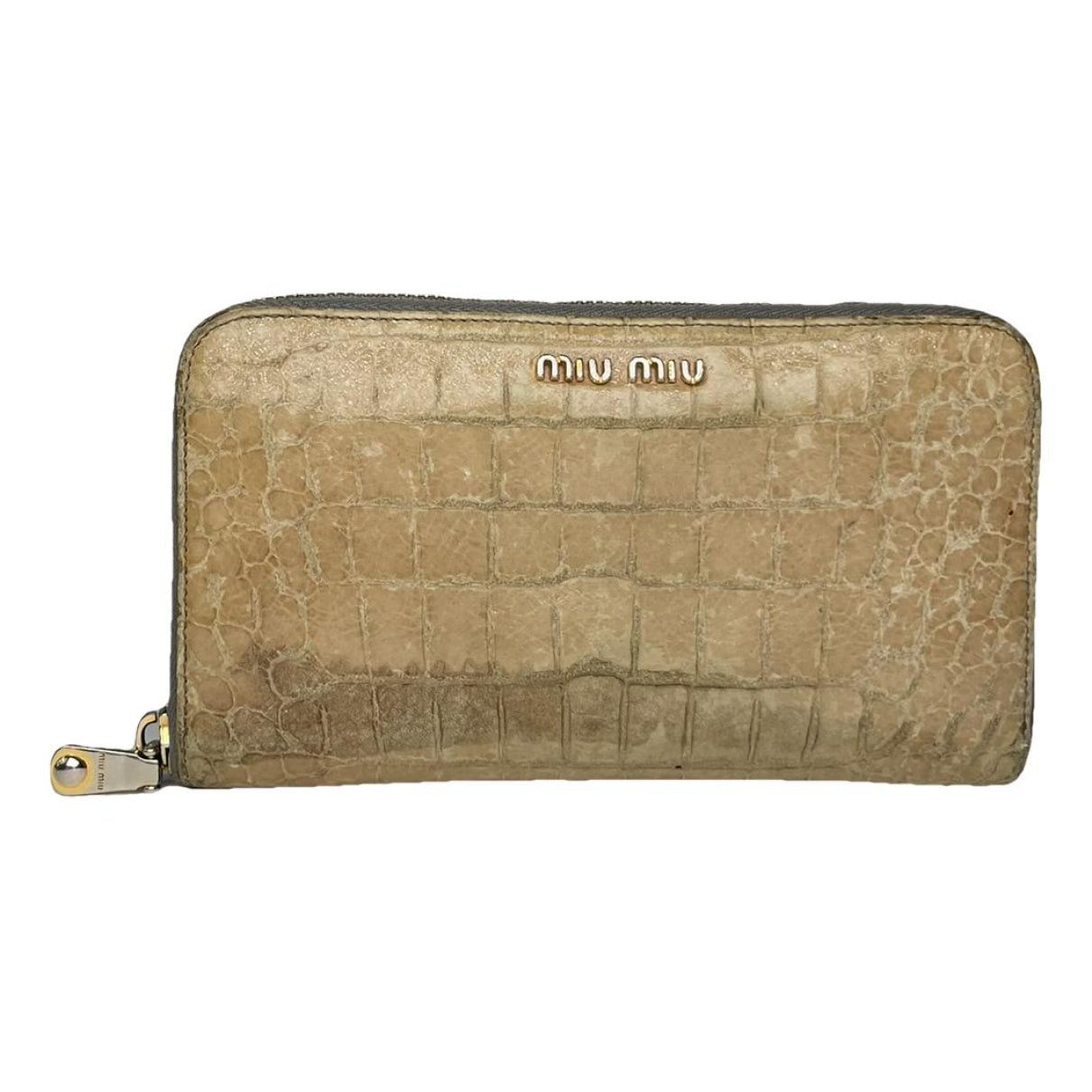 Miu Miu Green Leather Wallet Size ONE SIZE - 1 Thumbnail