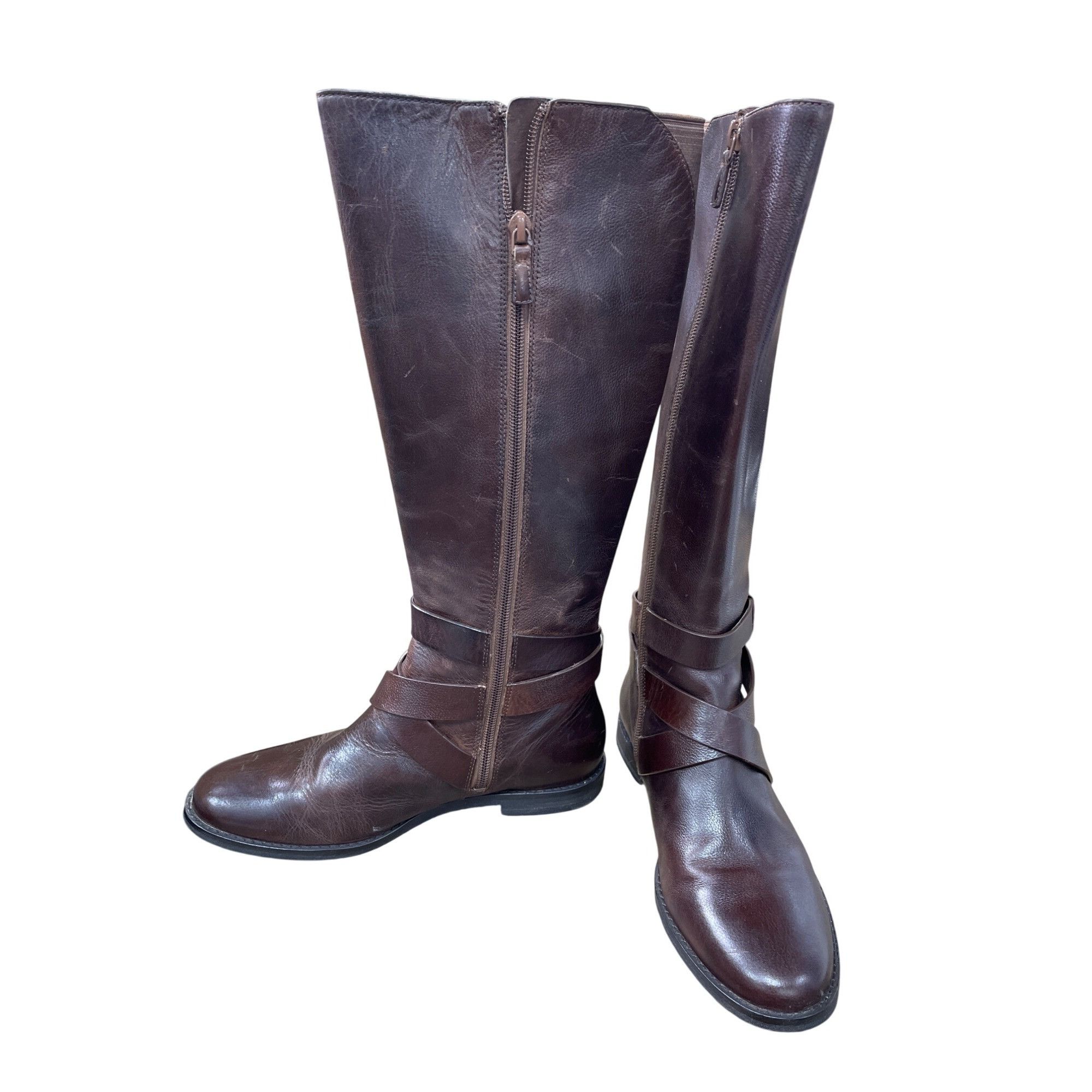 Cole Haan Cole Haan Womens Brown Leather Equestrian Boots Size 6.5B SK Size US 6.5 / IT 36.5 - 2 Thumbnail