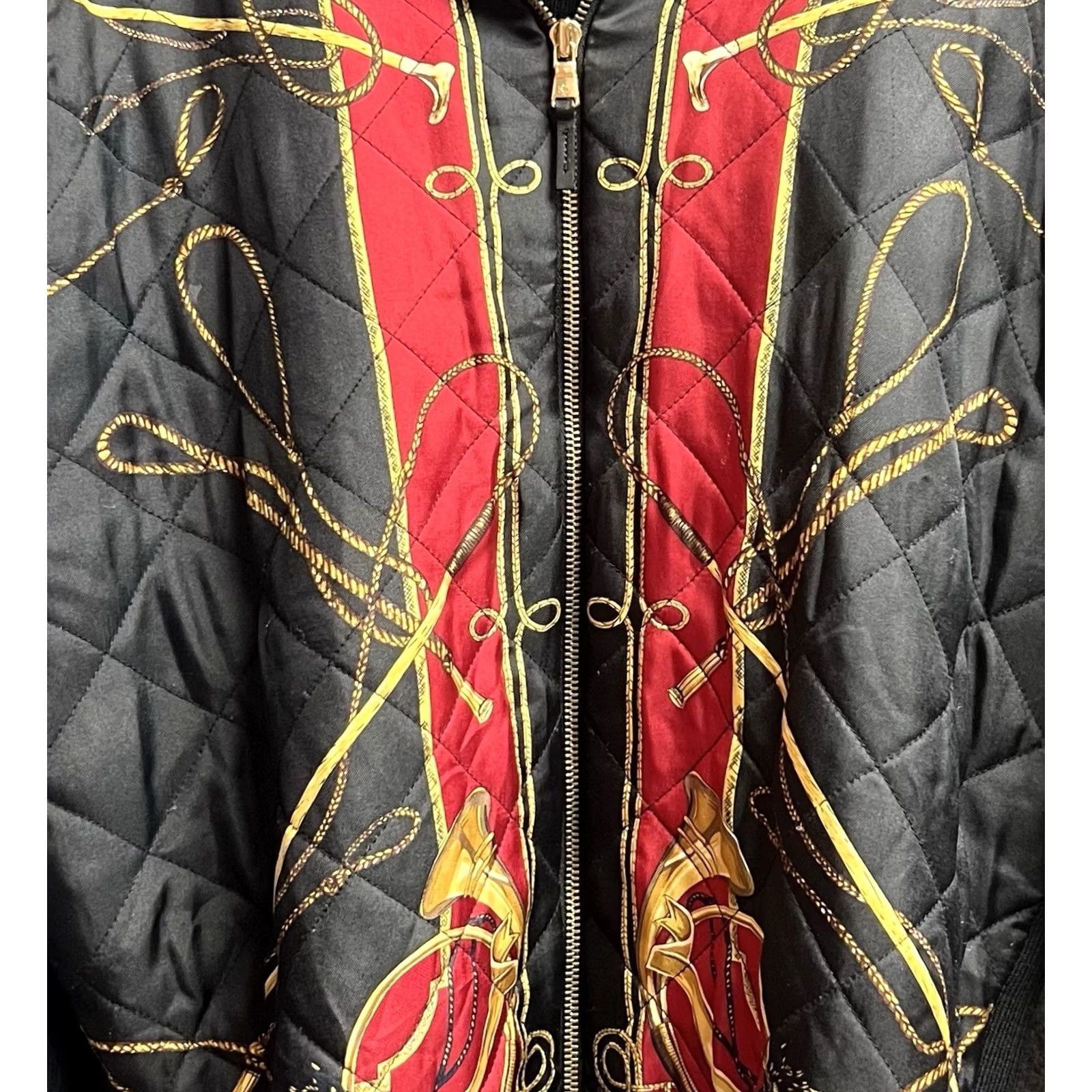 Ralph Lauren VINTAGE Ralph Lauren Equestrian Jacket Quilted Zip Women 2X Red/Black Slim All Seasons繁 Size XXL / US 16-18 / IT 52-54 - 4 Thumbnail