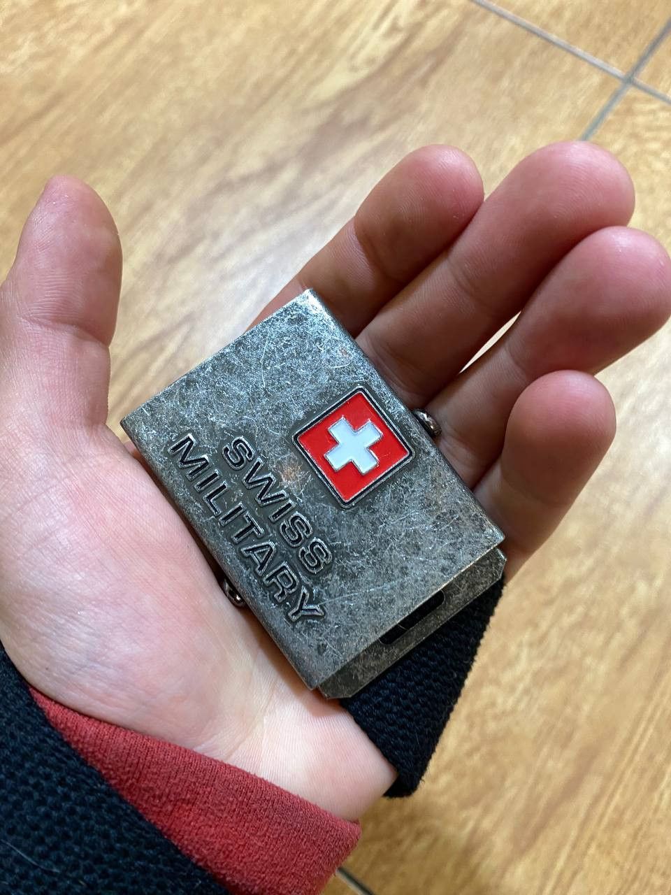 Vintage Swiss Army Belt Military Cross Buckle Webbing Switzerland Size ONE SIZE - 2 Thumbnail