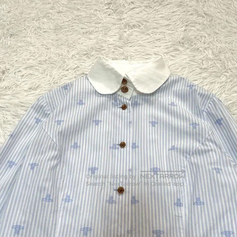 Vivienne Westwood Vivienne Westwood Sky Blue Full Print Long Sleeve Shirt Size L / US 10 / IT 46 - 1 Thumbnail