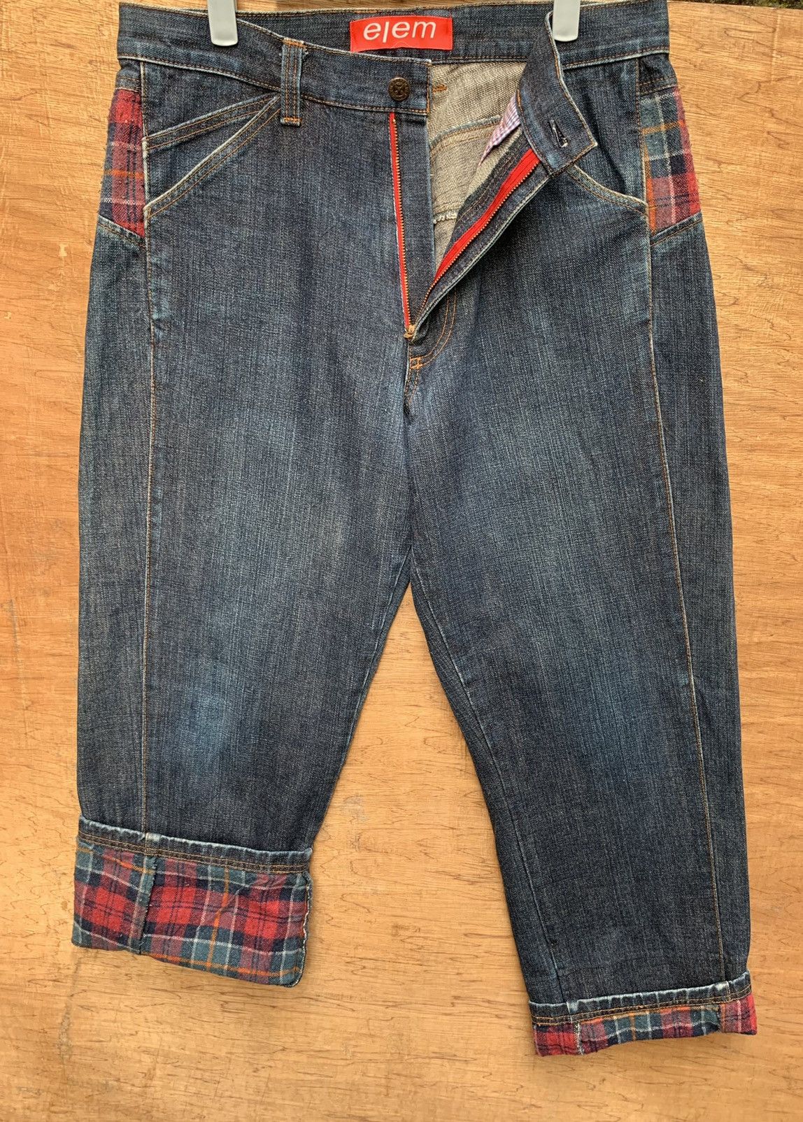 Japanese Brand 🔥🔥 elem Men Blue Denim Jeans Size US 33 - 19 Thumbnail