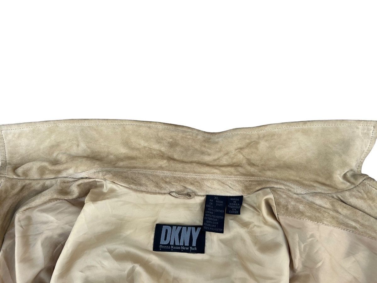 DKNY RARE! Vintage 90s DKNY Patina Suede Leather Jacket Size US XL / EU 56 / 4 - 18 Thumbnail