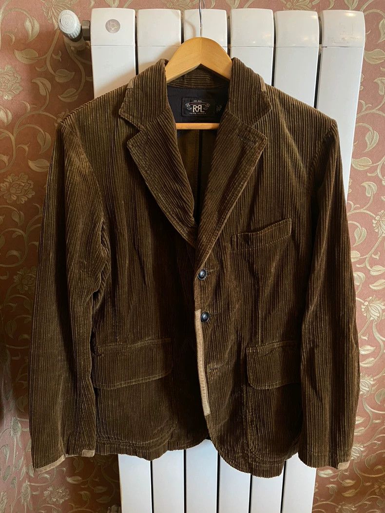 RRL Ralph Lauren RRL Ralph Lauren Corduroy suit, suit jacket, vintage distr Size 50S - 1 Thumbnail