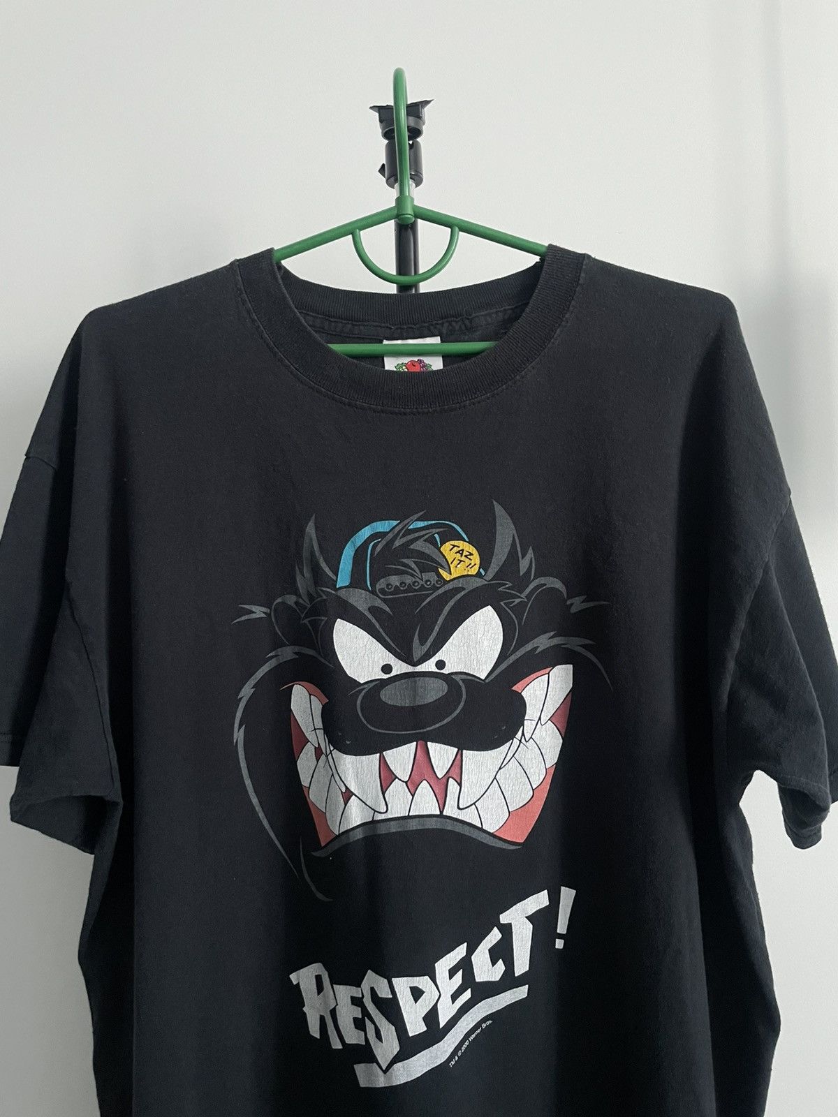 Warner Bros Vintage Warner Bros 2000 Taz Respect T-Shirt Black RARE Size US XL / EU 56 / 4 - 2 Thumbnail