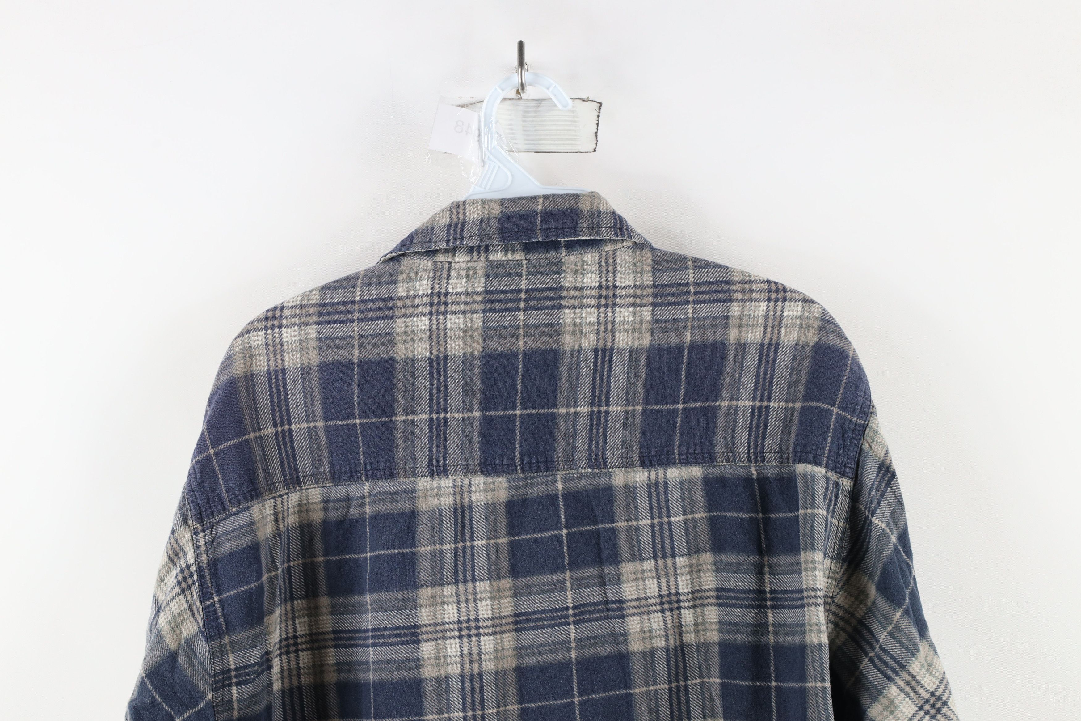 Vintage Vintage 90s Streetwear Collared Flannel Button Shirt Plaid Size US XL / EU 56 / 4 - 10 Thumbnail