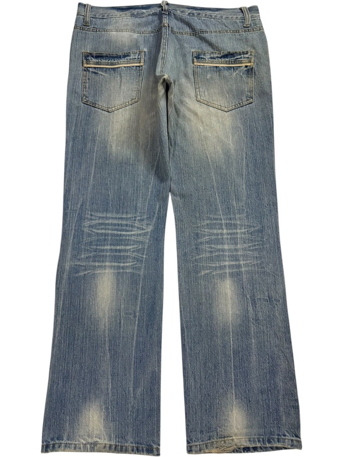Japanese Brand Vintage Japanese Brand Rusty Acid Wash Baggy Jeans Size US 37 - 2 Thumbnail