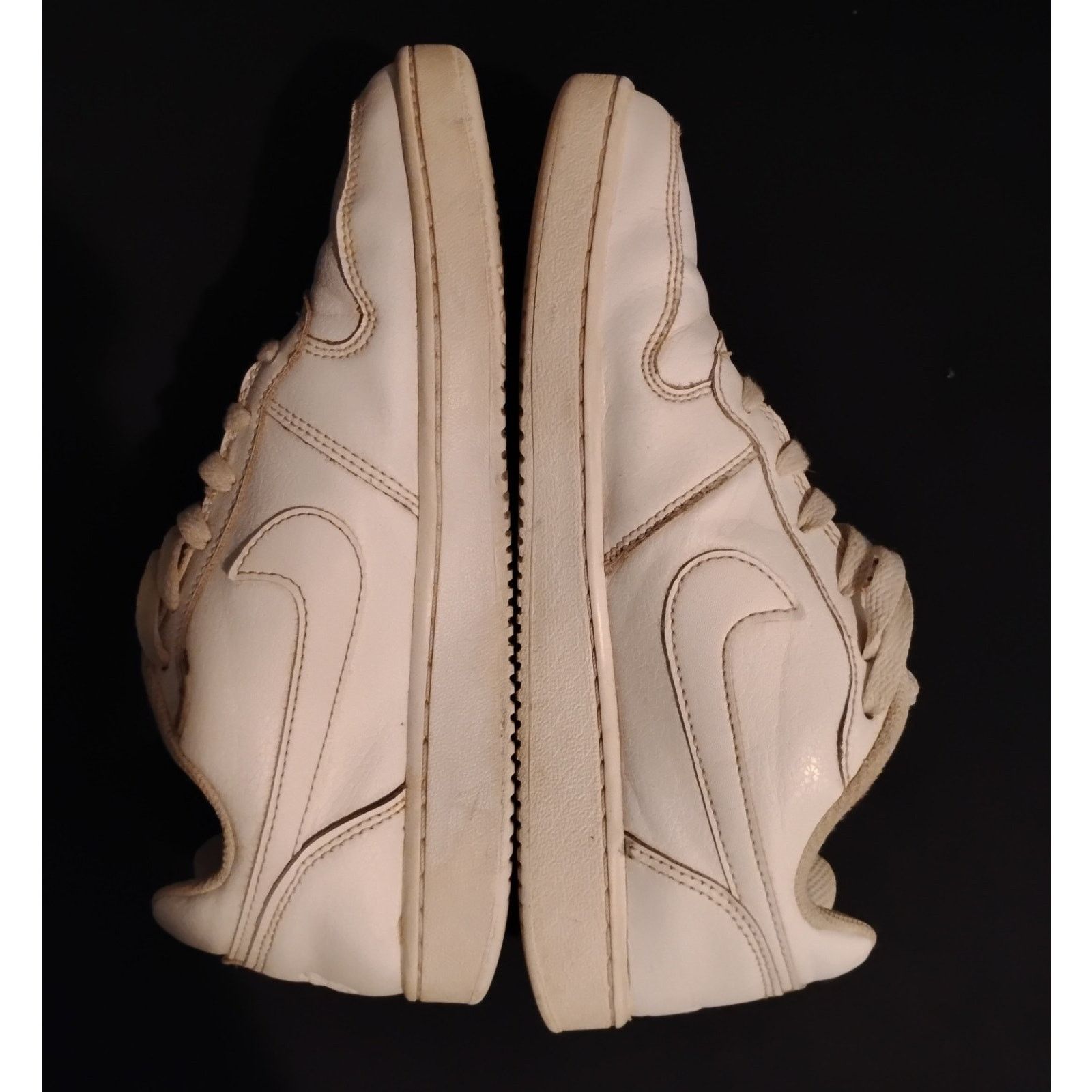 Nike (8) Nike Ebernon White Leather Low Cut Sneakers Size US 8 / IT 38 - 2 Thumbnail