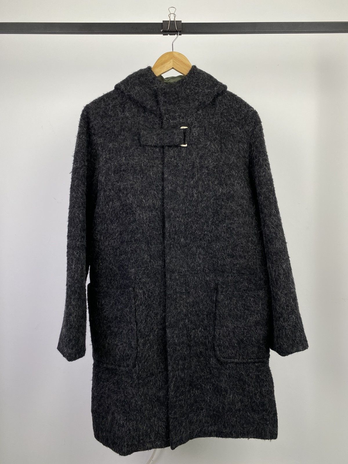 Japanese Brand 2000’s PPFM Mohair Hooded Long Jacket Size US M / EU 48-50 / 2 - 1 Thumbnail