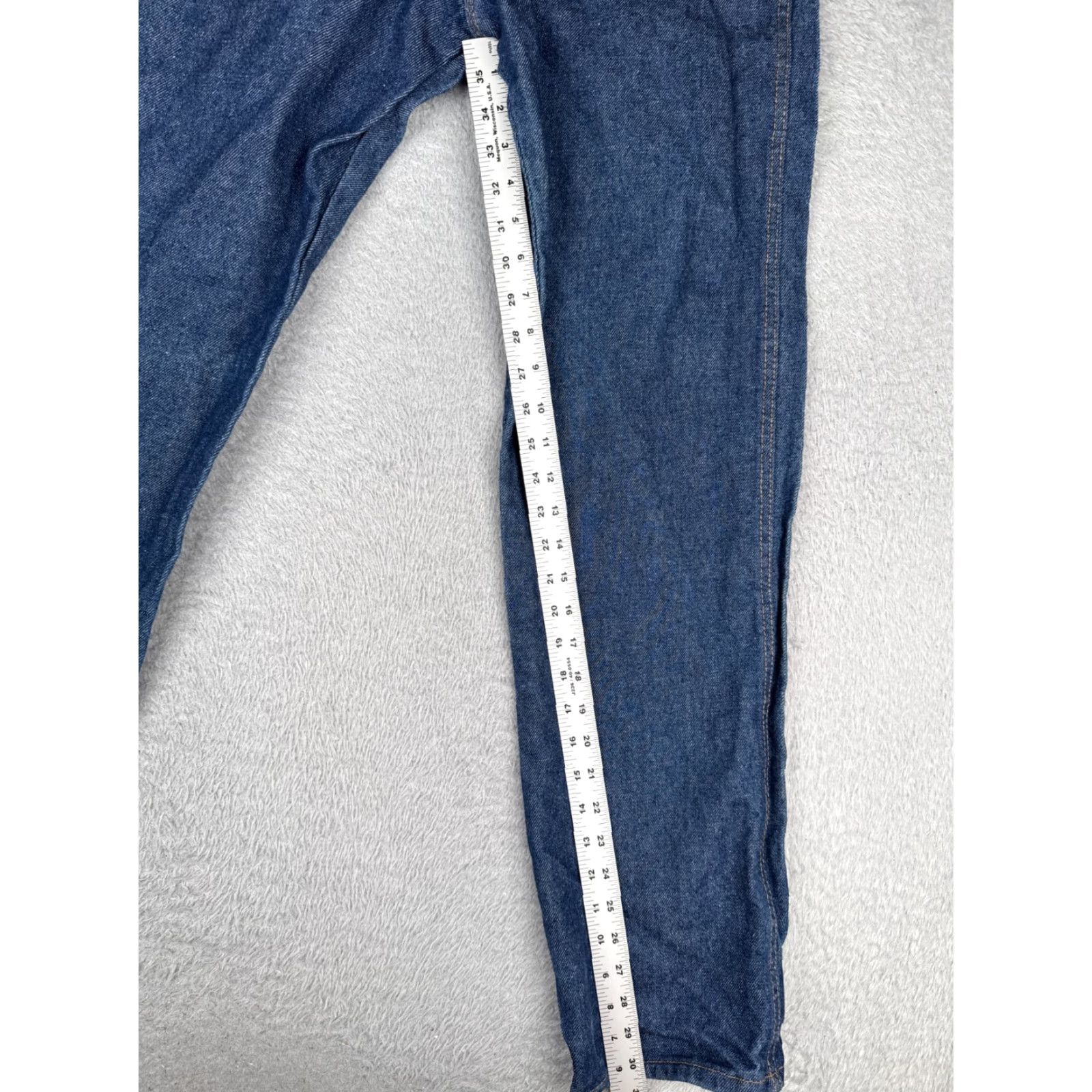 Denime UniFirst Jeans Mens 30x32 Blue Denim Straight Leg Armorex FR Workwear Trades Jeans Size US 30 / EU 46 - 7 Thumbnail