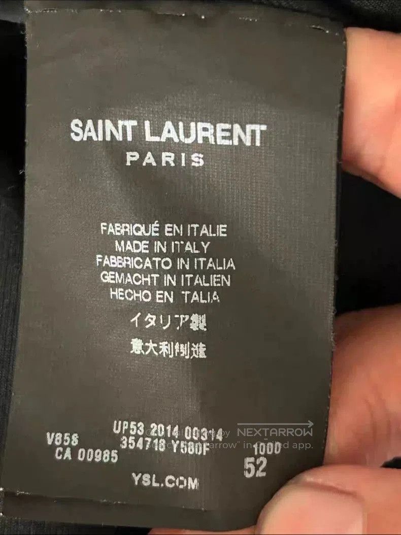 Saint Laurent Paris SLP 2014 Black White Varsity Jacket. Size US M / EU 48-50 / 2 - 2 Thumbnail
