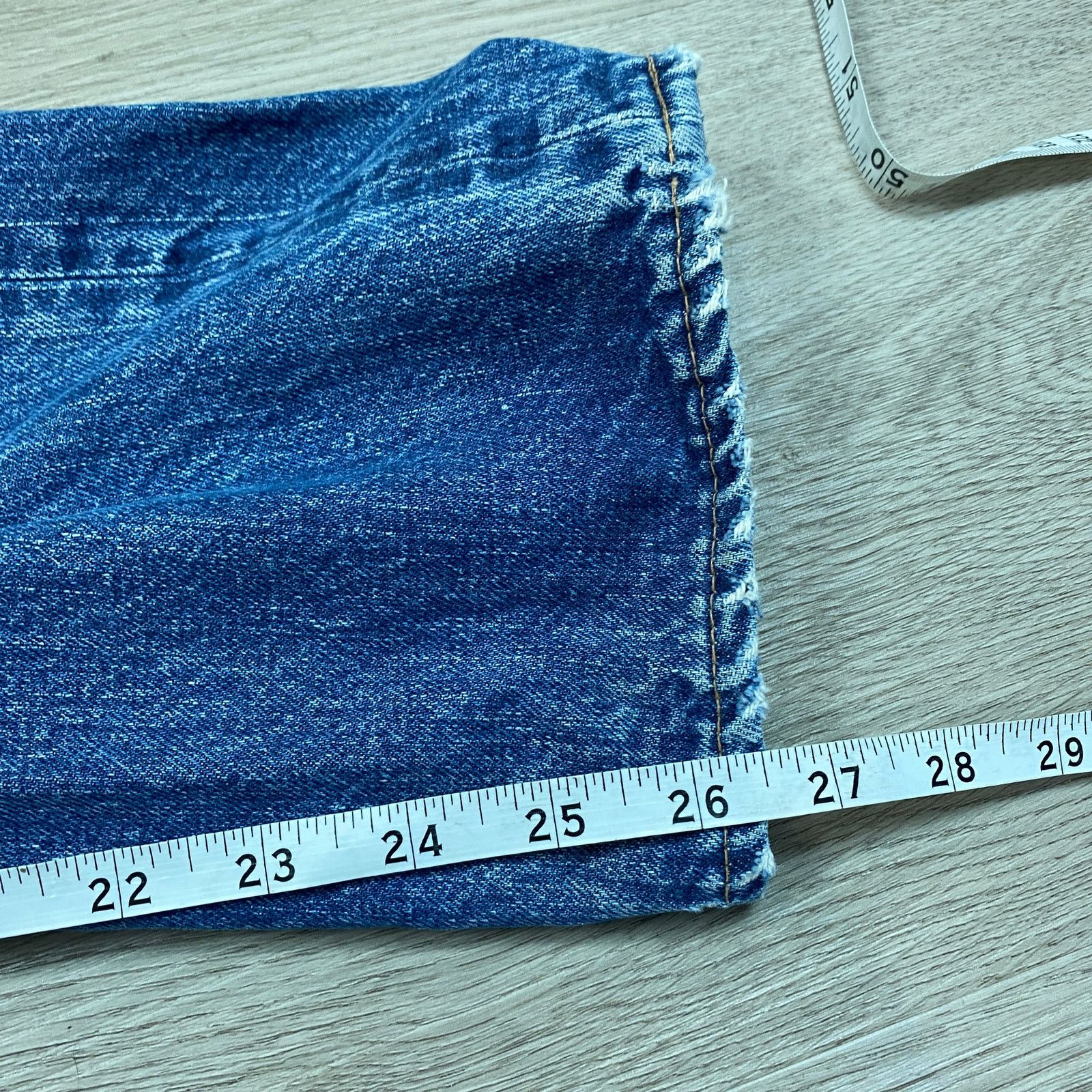 Levi's × Vintage VTG 70s Levi's 505 Redline Selvedge Talon 42 Jeans 22x26 Size 22" - 8 Thumbnail
