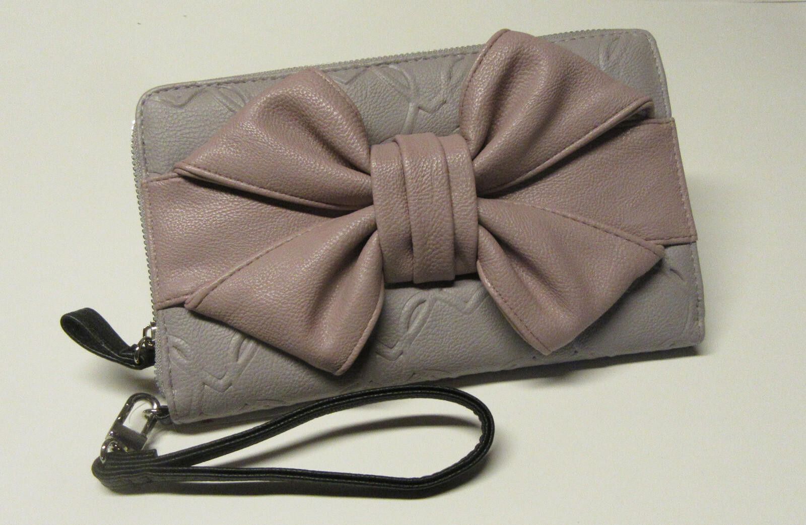 Designer Betsey Johnson Boxed Bow Wallet Grey Multi Size ONE SIZE - 1 Thumbnail
