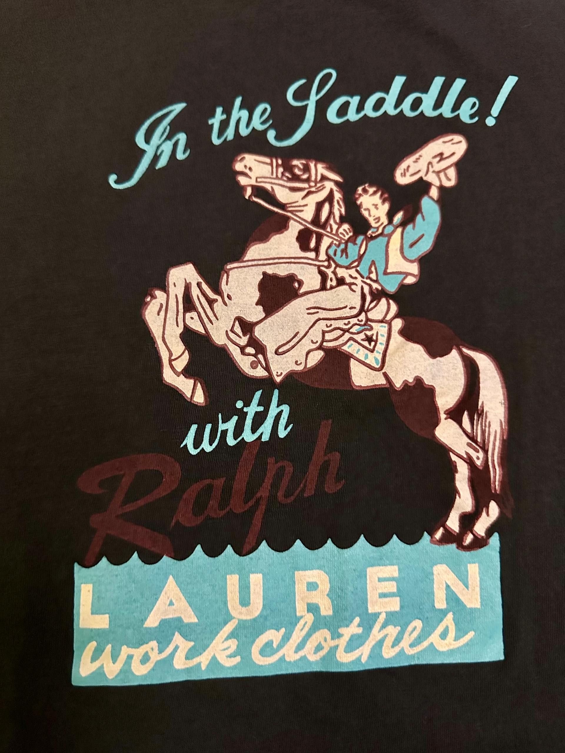 RRL Ralph Lauren × Ralph Lauren × Vintage Vintage In The Saddle! with Ralph LAUREN work clothes Tee Size US L / EU 52-54 / 3 - 7 Thumbnail