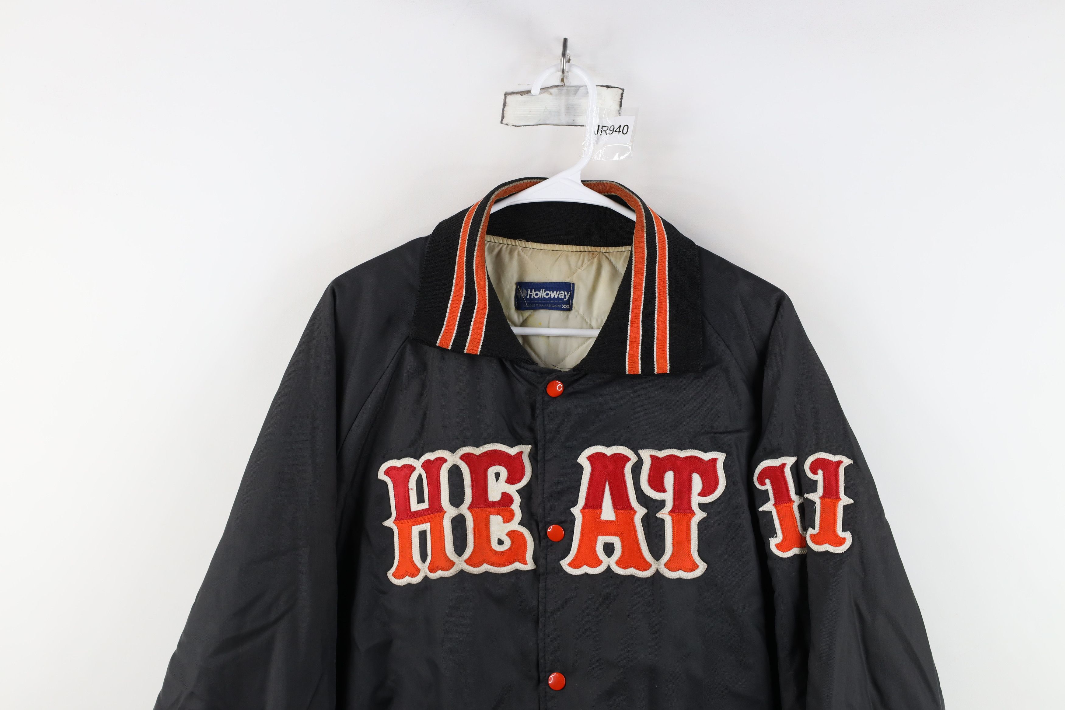 Vintage Vintage 80s 90s Streetwear Spell Out Heat Bomber Jacket USA Size US XL / EU 56 / 4 - 2 Thumbnail