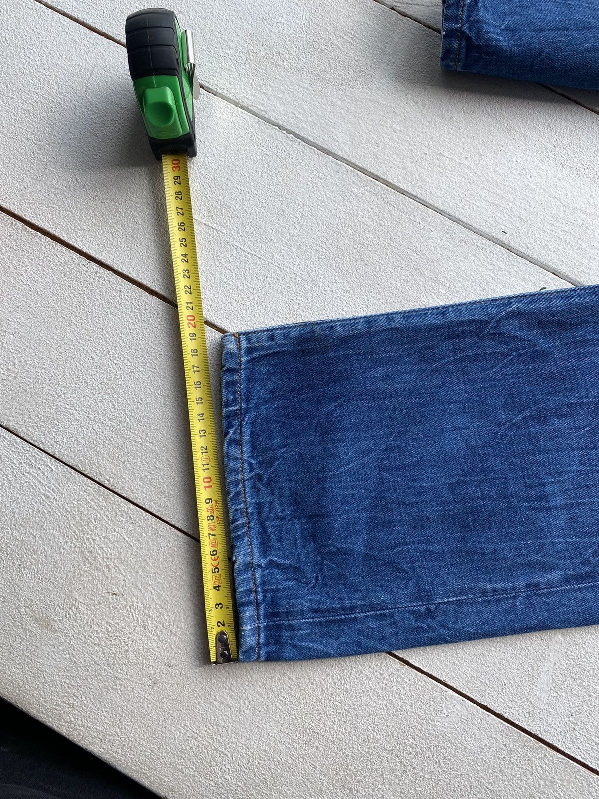 G-Star × Vintage VNTG G Star Raw Blue Gothic Avant Garde Blue Straight Jeans Size US 30 / EU 46 - 11 Thumbnail