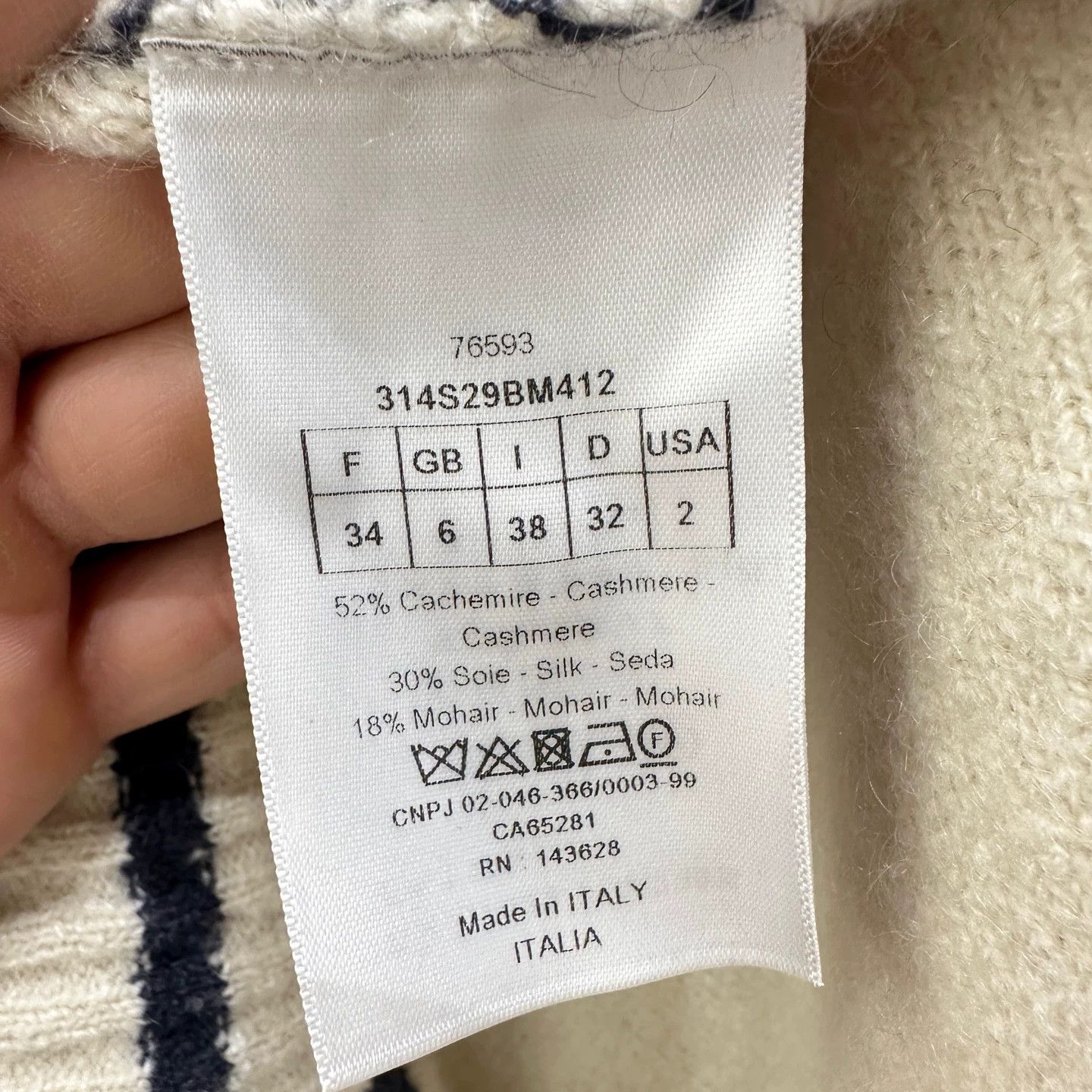 Dior Christian Dior Striped Sun-Damaged Cashmere Sweater 34 Size XS / US 0-2 / IT 36-38 - 4 Thumbnail