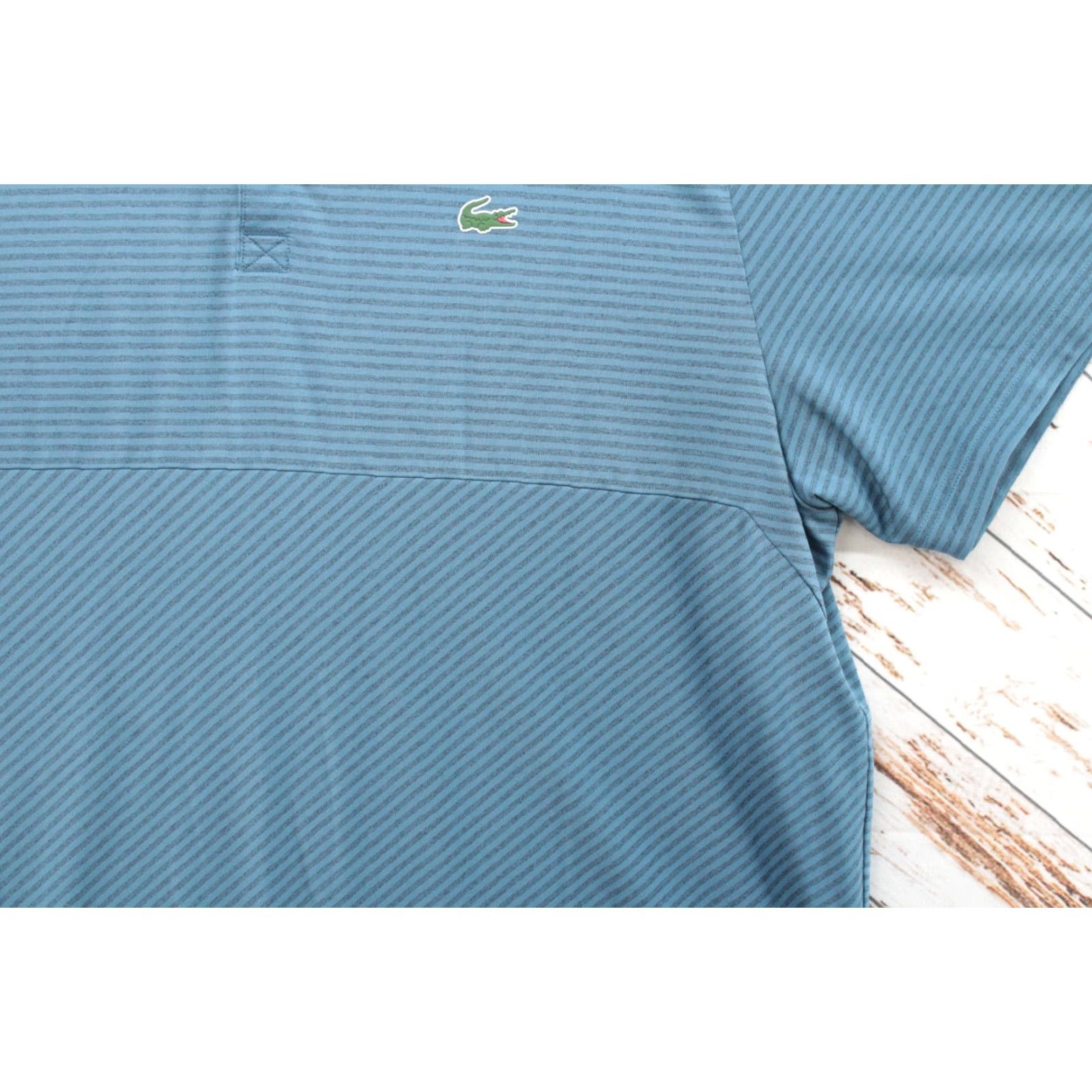 Lacoste VINTAGE Lacoste Polo Shirt Men's 3XL Blue Stripe Short Sleeve Logo Preppy Athleisure Size US XXL / EU 58 / 5 - 4 Thumbnail