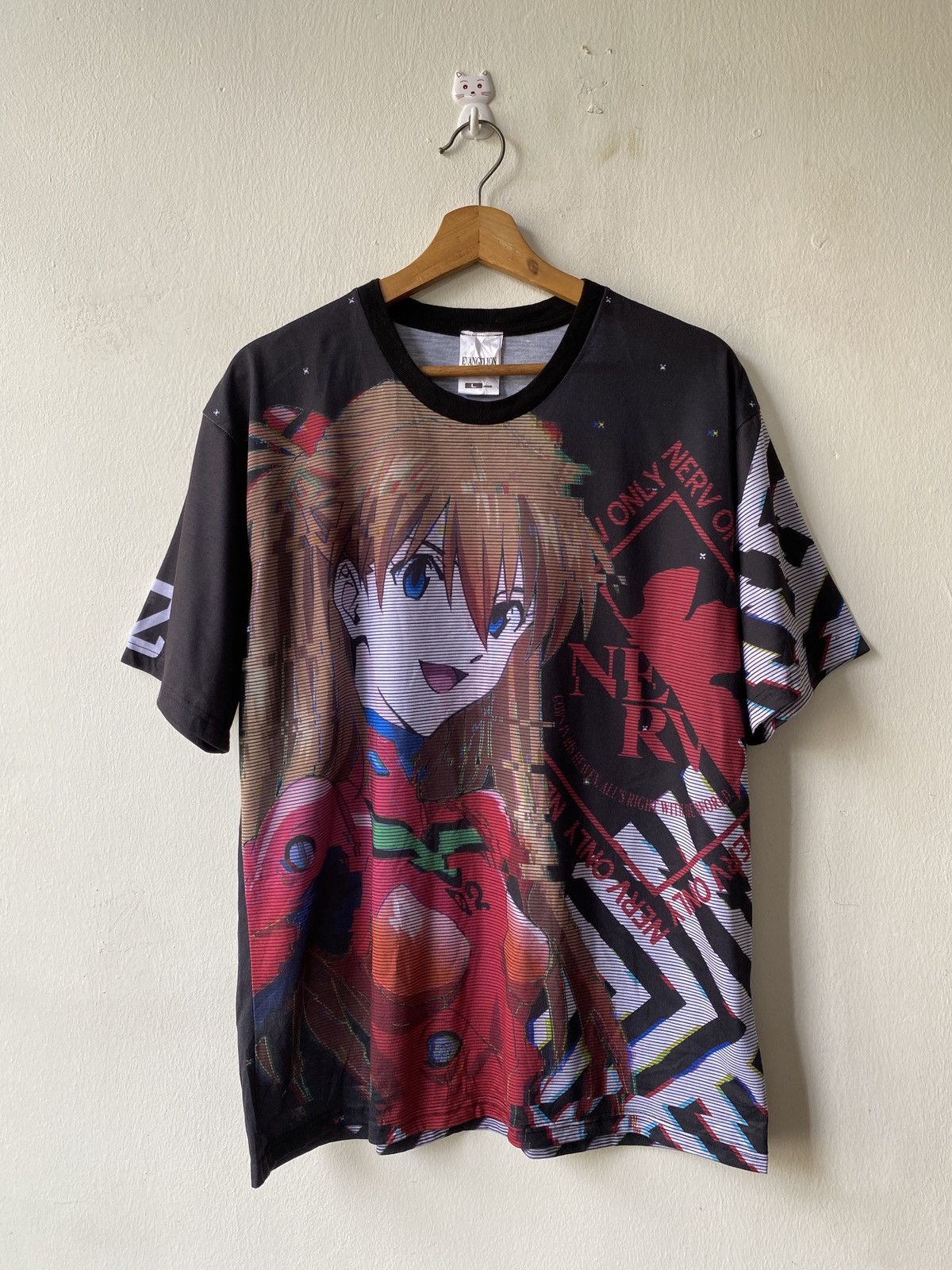 Anime × Japanese Brand Vintage Anime Japan Nerv Evangelion Fullprint Shirt Size US L / EU 52-54 / 3 - 5 Thumbnail