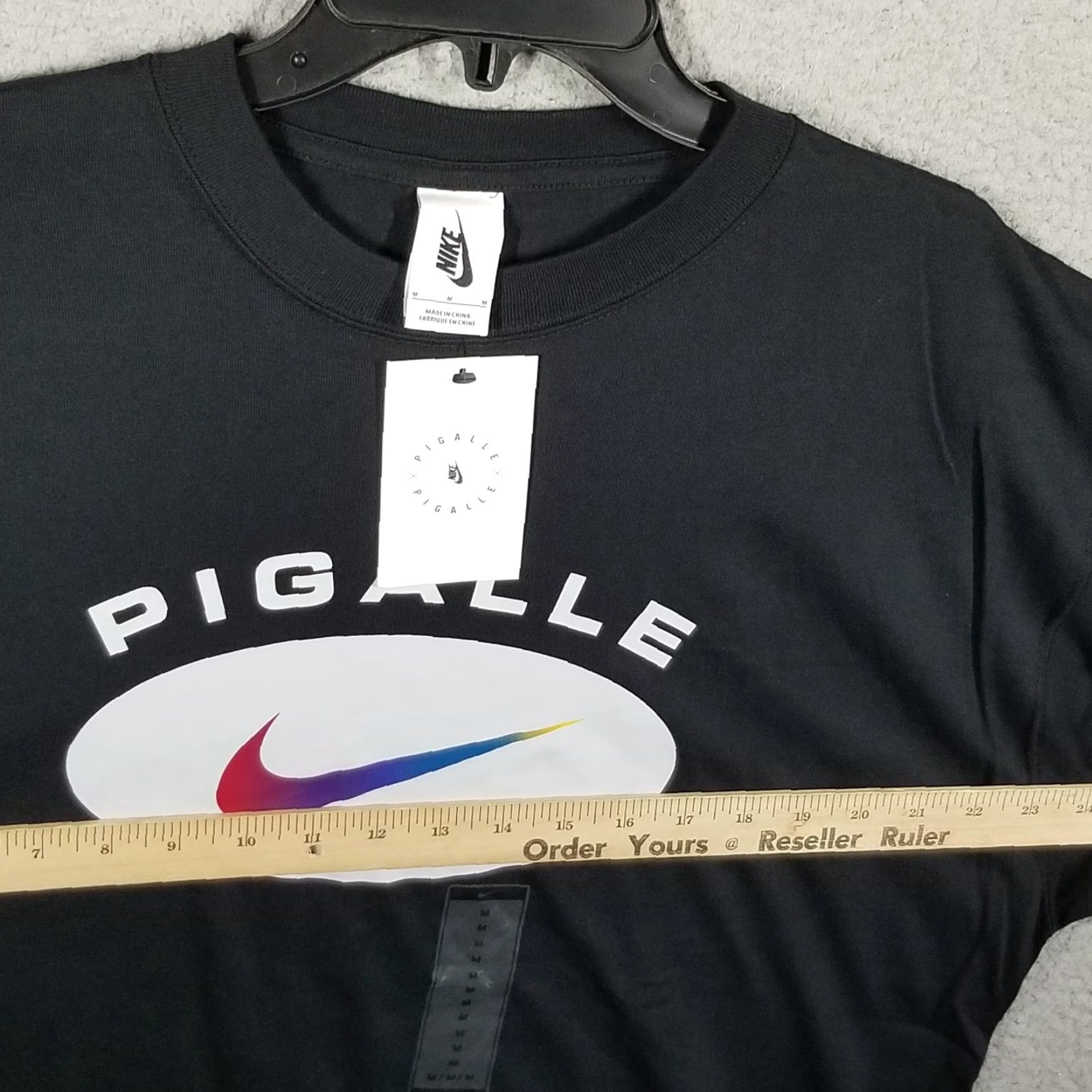 VINTAGE Nike x Pigalle T-Shirt Men Medium Streetwear Black Cotton