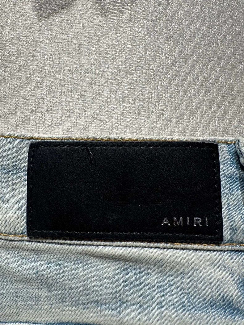 Amiri Amiri Washed Blue Knife Cut Jeans Size US 32 / EU 48 - 5 Thumbnail