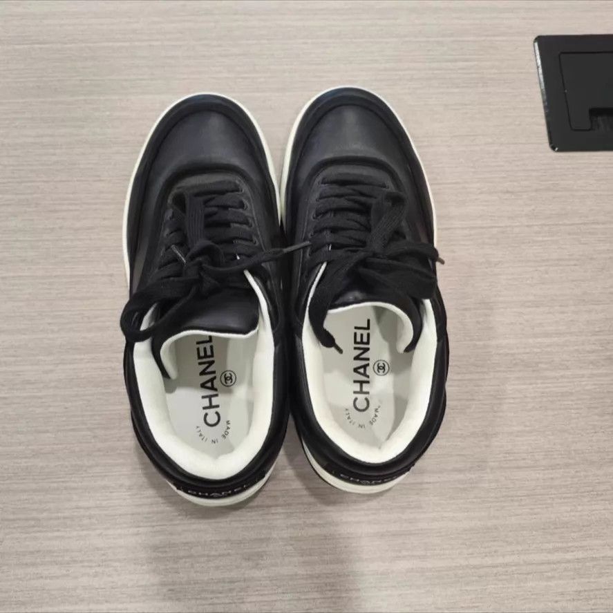 Chanel Chanel Black & White Panda Platform Sneakers Women's 36 Size US 5.5 / IT 35.5 - 1 Thumbnail