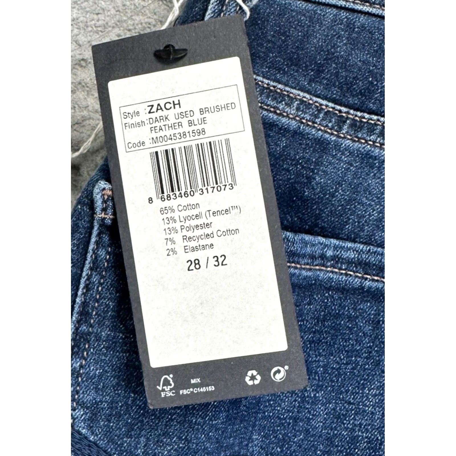 Mavi Mavi Zack Jeans Mens 28X32 Blue Straight Leg Denim NEW Size US 28 / EU 44 - 2 Thumbnail