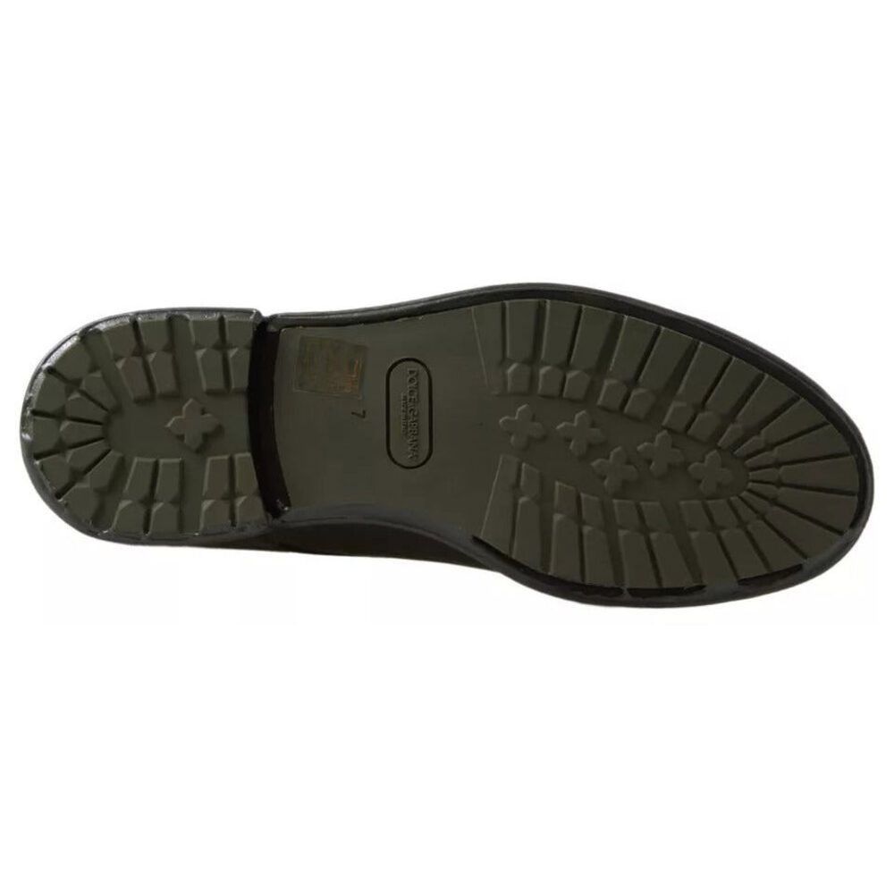 Dolce & Gabbana Dolce & Gabbana Green Leather Rubber Sole Dress Shoes Size US 8 / EU 41 - 3 Thumbnail