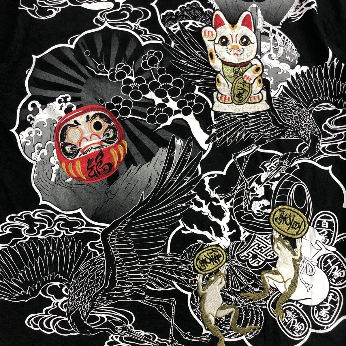 Japanese Brand 2000s Fugutatien Karakuri Tamashii Embrodiered Japanese Tee Size US M / EU 48-50 / 2 - 6 Thumbnail