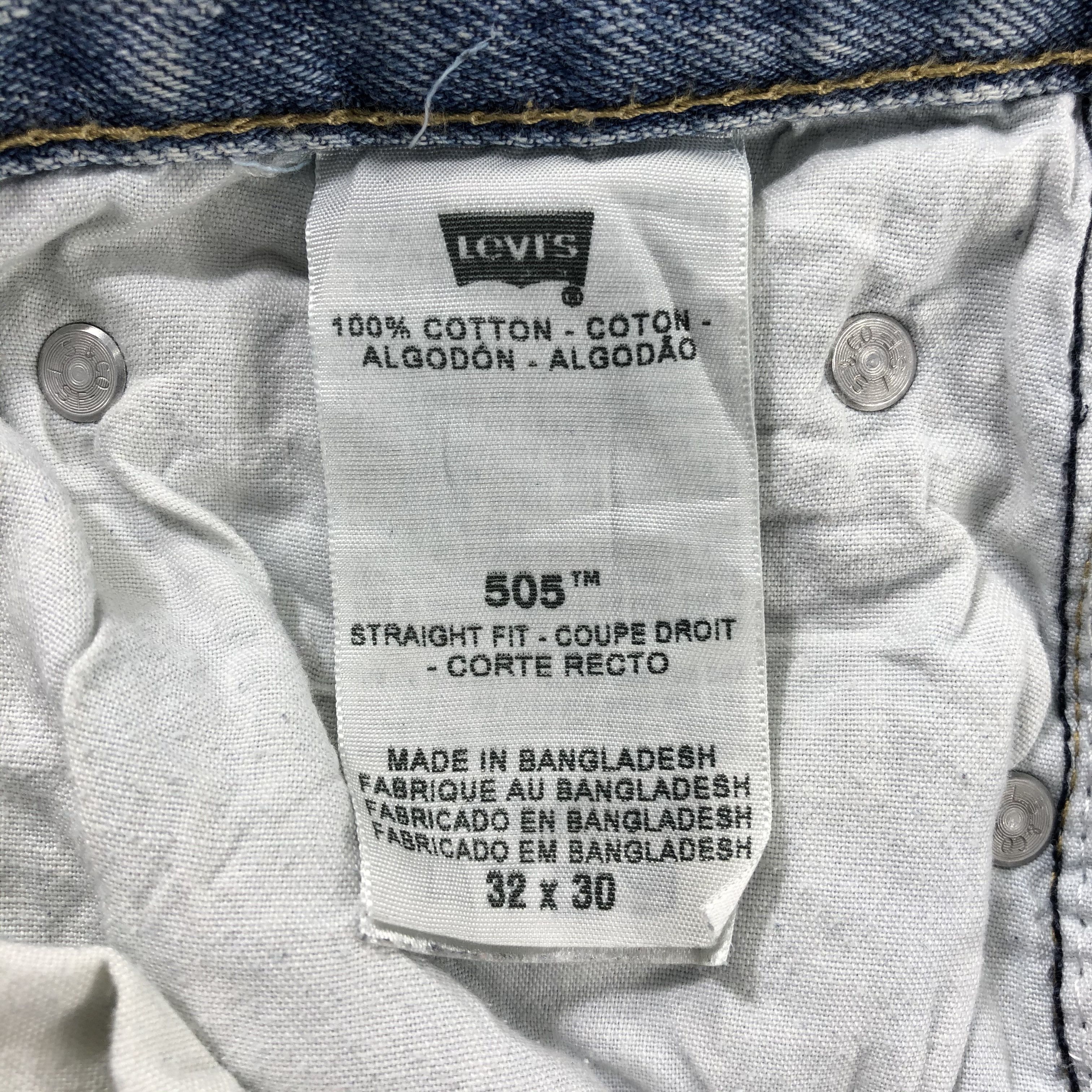 Levi's Vintage Blue Wash Levis 505 Jeans-J2381 Size US 32 / EU 48 - 11 Thumbnail