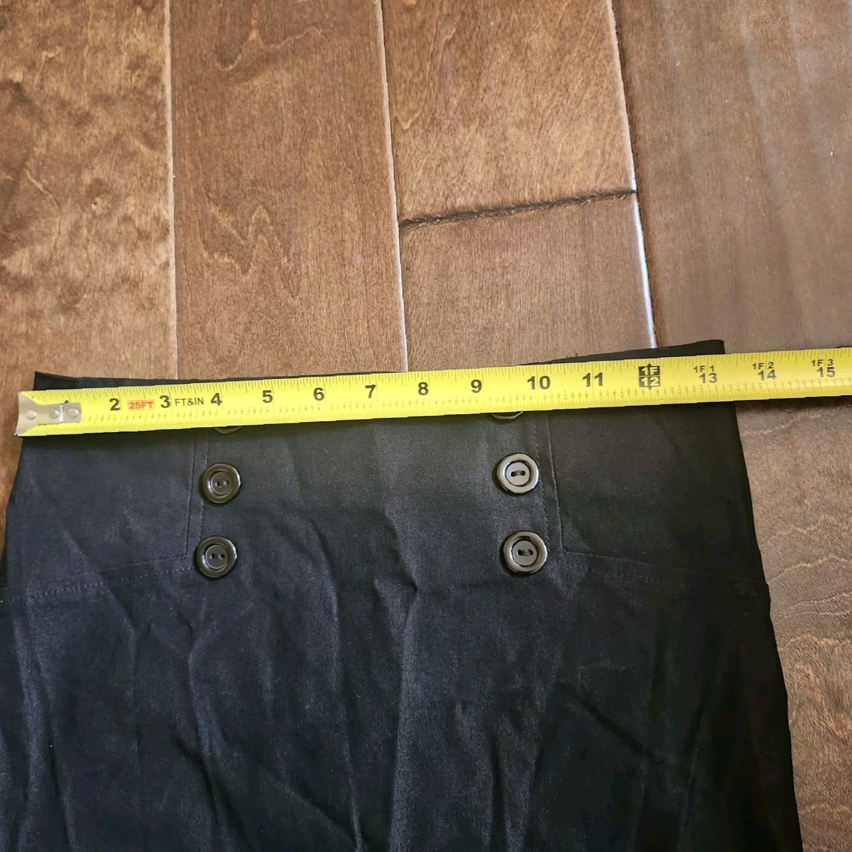Vintage Windsor Skirt Black Solid Zip Short Straight & Pencil Women S Short Length Spring Summer Fall United States Size 28" / US 6 / IT 42 - 7 Thumbnail