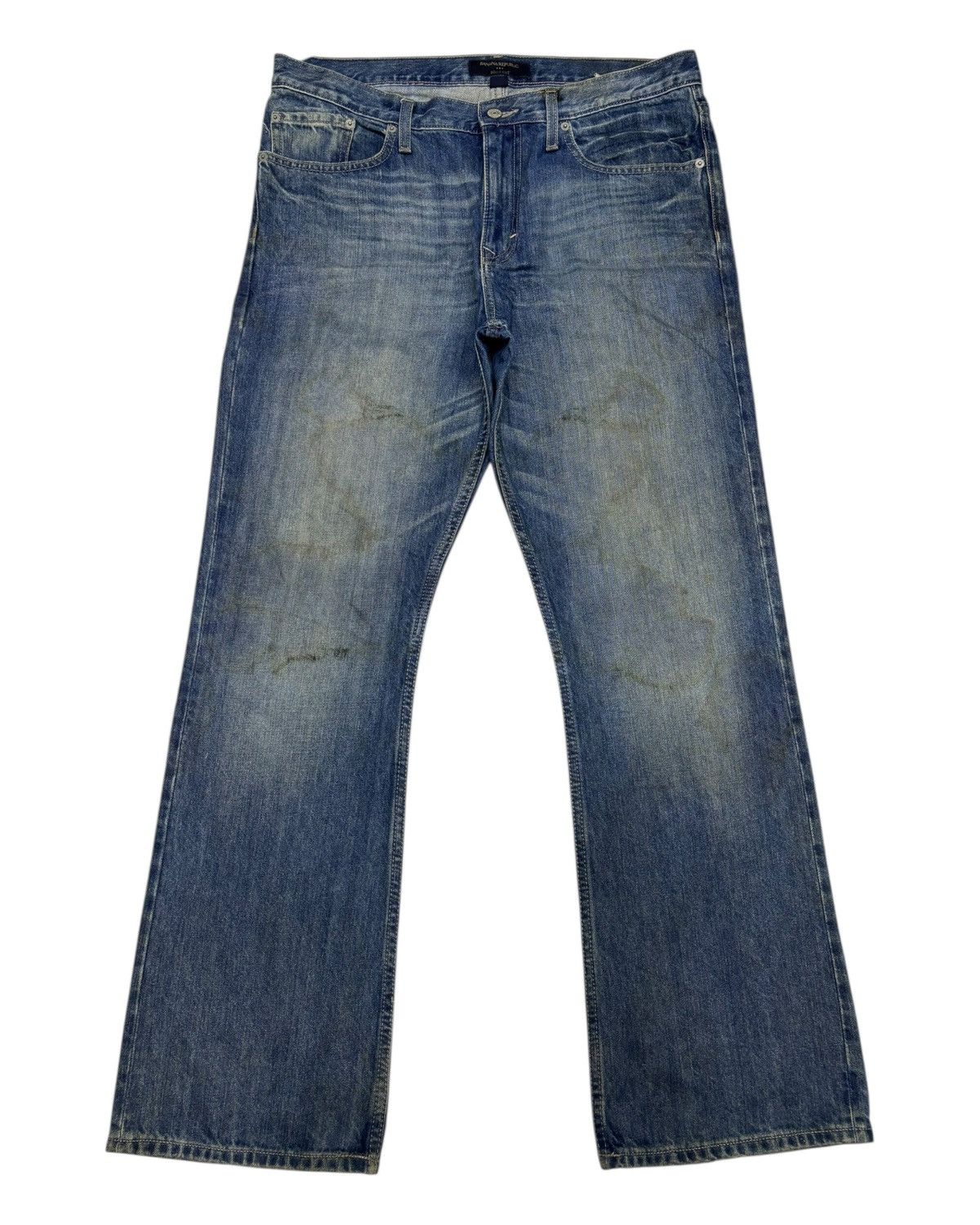 Kapital 🔥BANANA REPUBLIC BOOTCUT FLARED DENIM JEANS MUD WASH Size US 35 - 7 Thumbnail