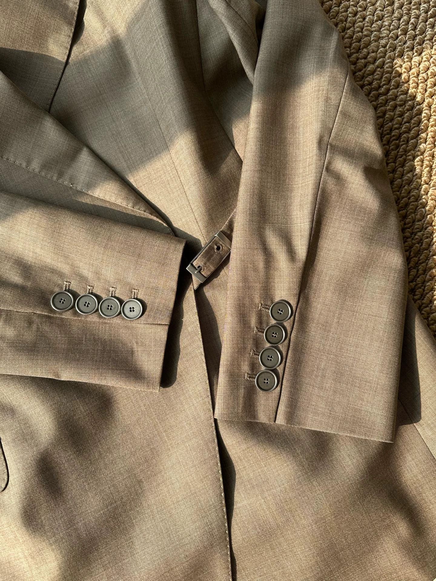 Hermes Hermes JPG Wool-Silk Blend Peak Lapel Blazer Wmns Teal Brown M Size M / US 6-8 / IT 42-44 - 3 Thumbnail
