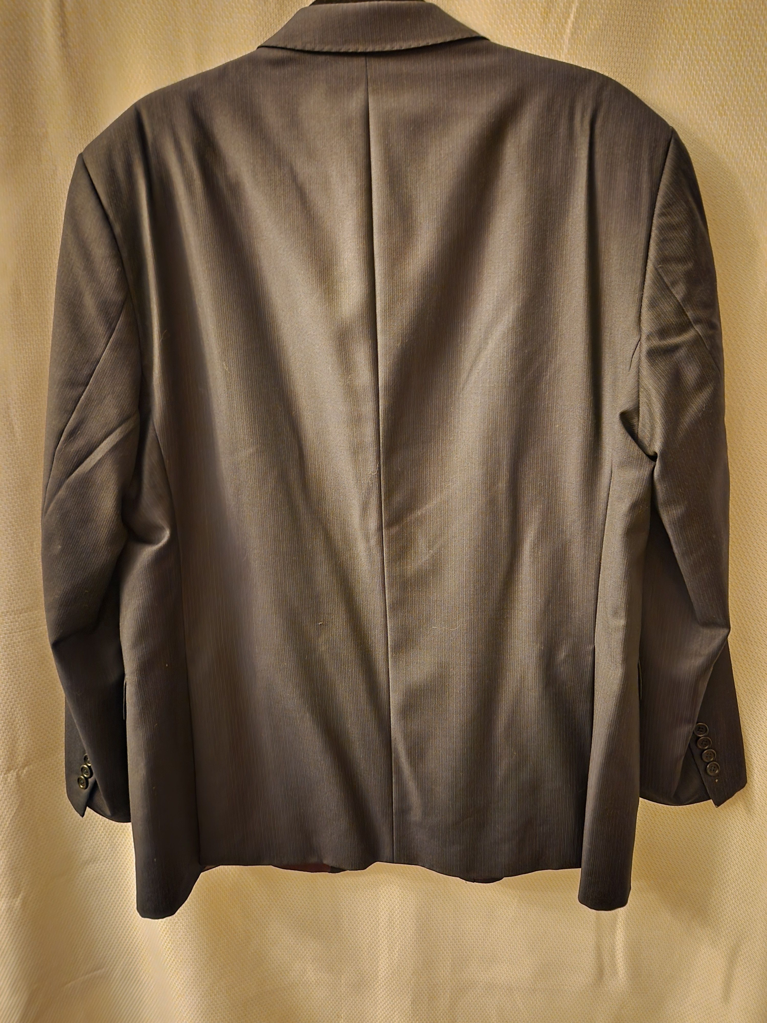 Ermenegildo Zegna 100% Wool Black Subtle Pinstripe Blazer Size 46R - 2 Thumbnail