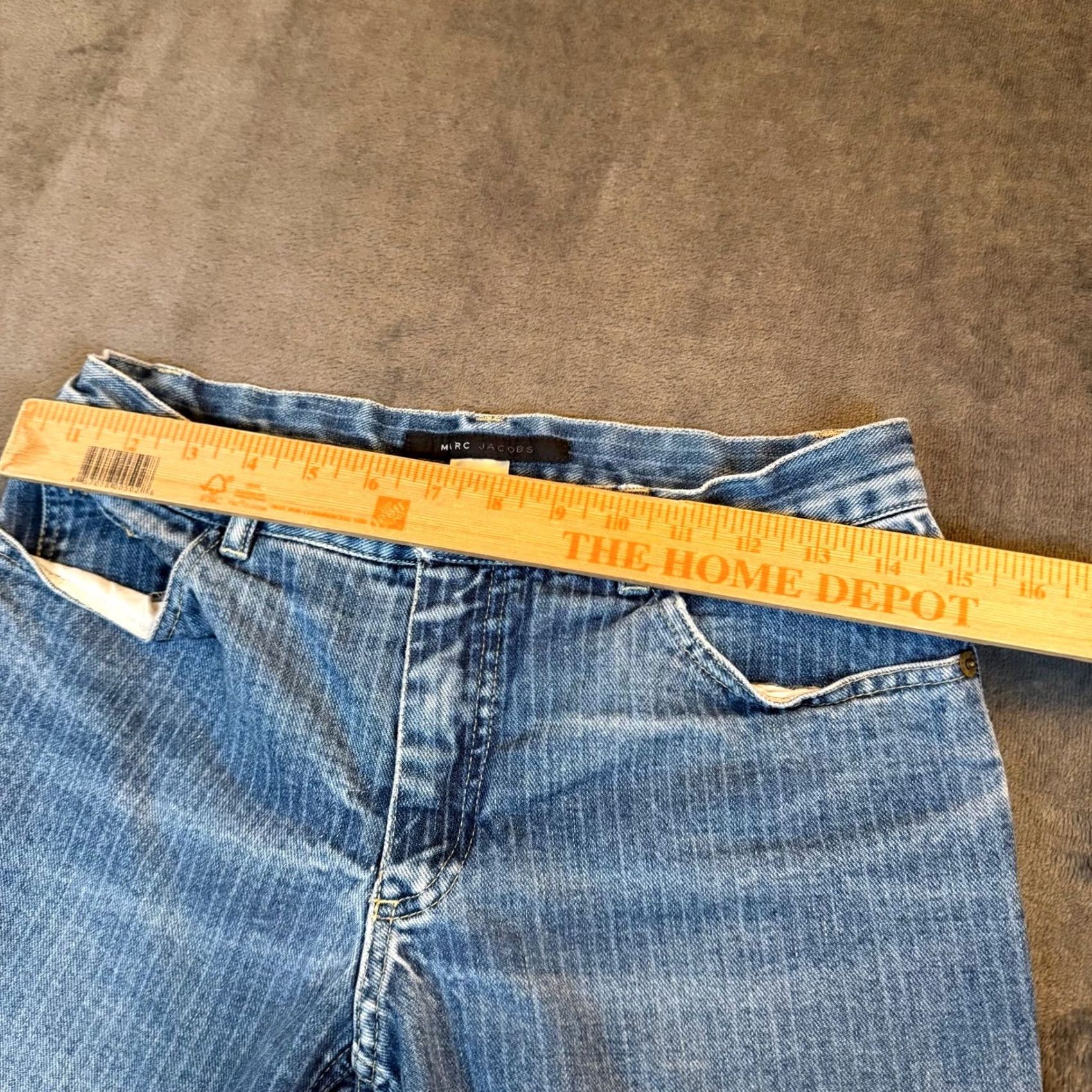 Marc Jacobs Marc Jacobs Jeans Pinstripe Straight 5-Pocket Denim Cotton Button Fly Womens Size 8 Blue" Size 30" / US 8 / IT 44 - 5 Thumbnail