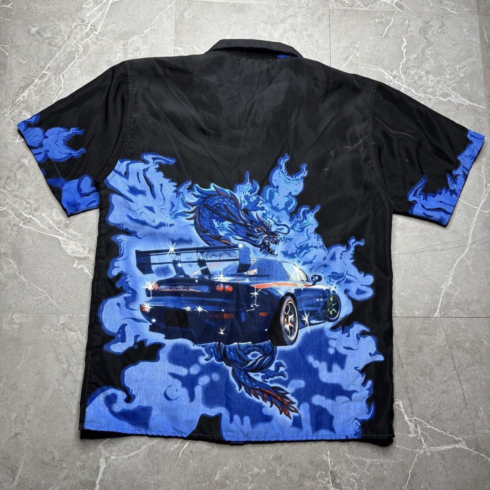 Vintage Vintage Y2K No Boundaries Dragon Race Car Button Up Shirt Size US XS / EU 42 / 0 - 3 Thumbnail