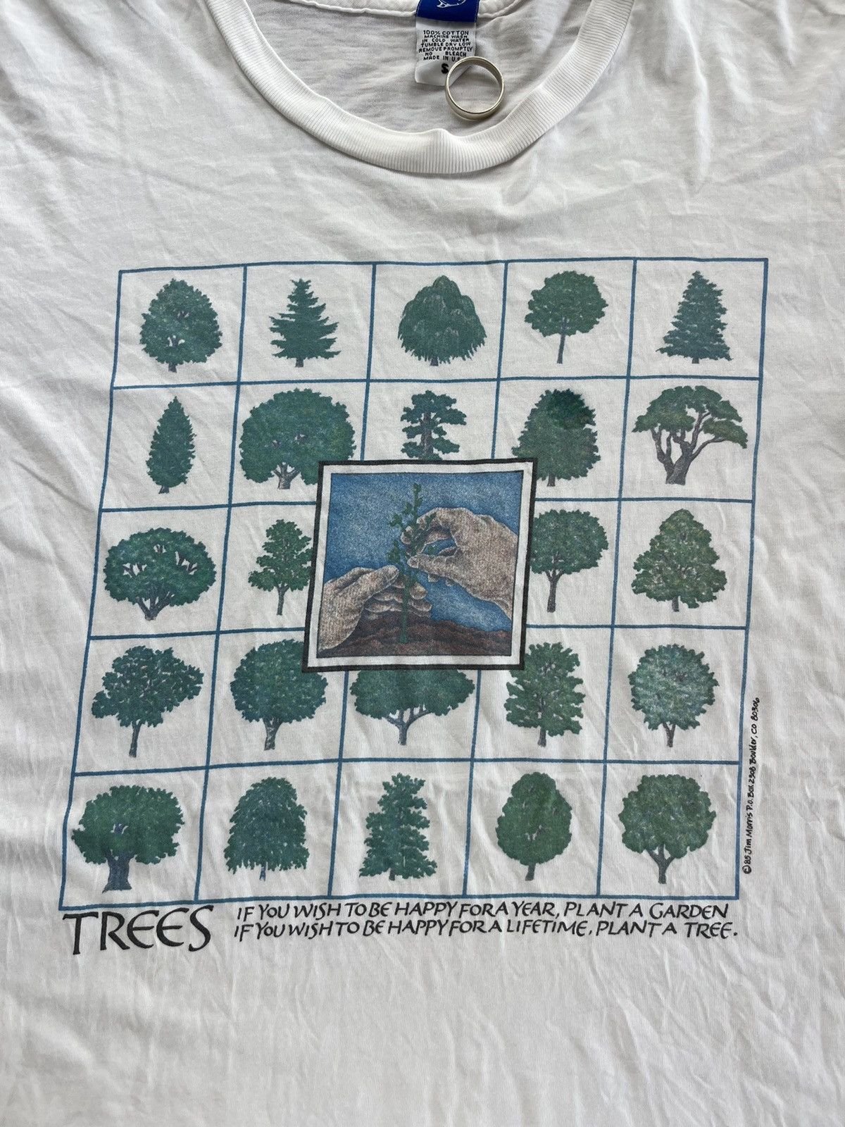 Vintage Vintage TREES Artwork Design 85’s by Jim morris Tshirt Size US S / EU 44-46 / 1 - 6 Thumbnail