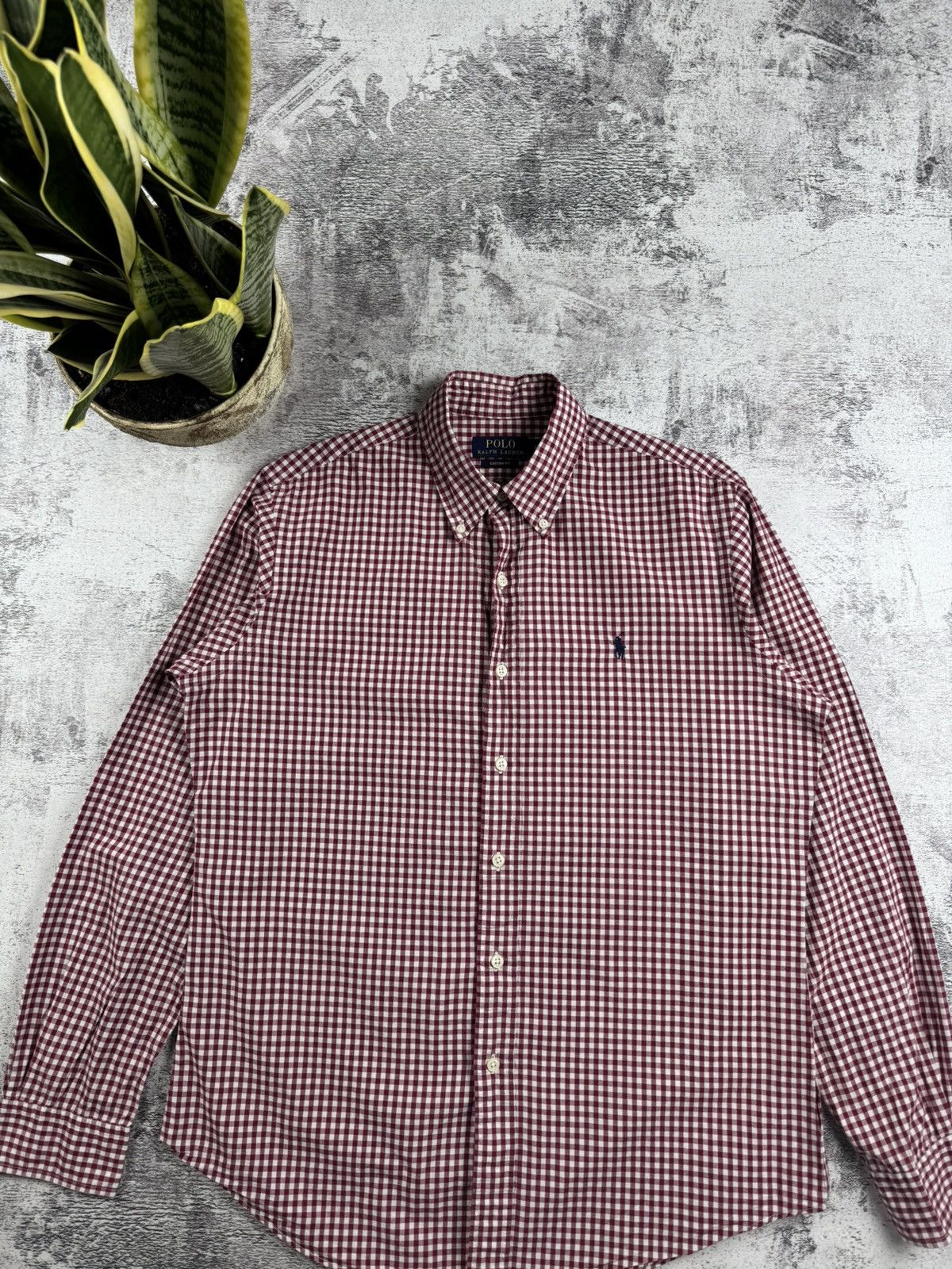 Polo Ralph Lauren Polo Ralph Lauren Cherry Basic Blank Longsleeve Button Shirt Size US M / EU 48-50 / 2 - 6 Thumbnail