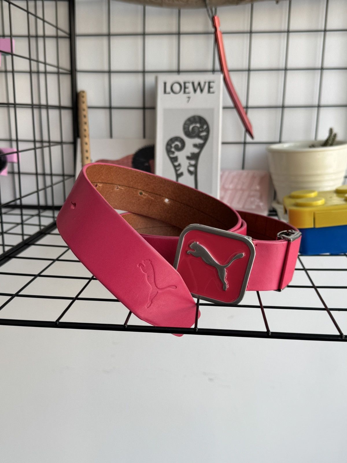 Puma Puma Pink Leather Belt Y2K Size ONE SIZE - 3 Thumbnail