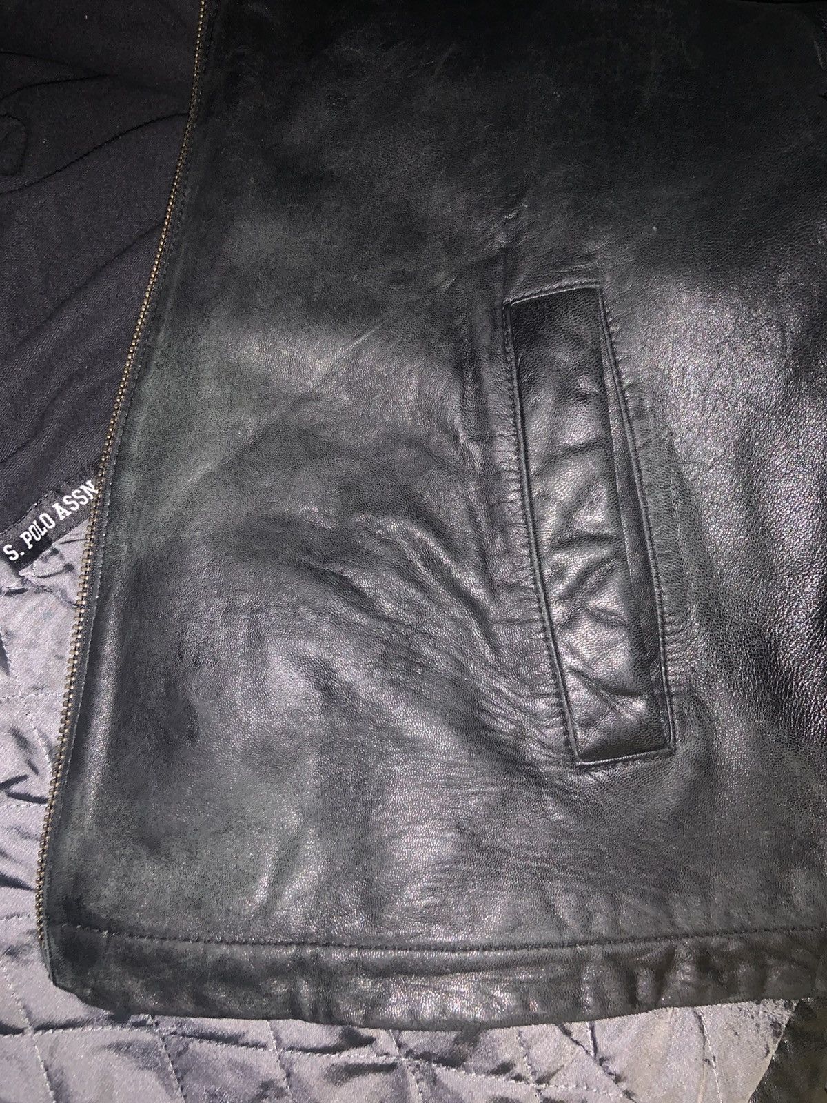 U.S. Polo Assn. vintage genuine leather jacket Size US L / EU 52-54 / 3 - 6 Thumbnail