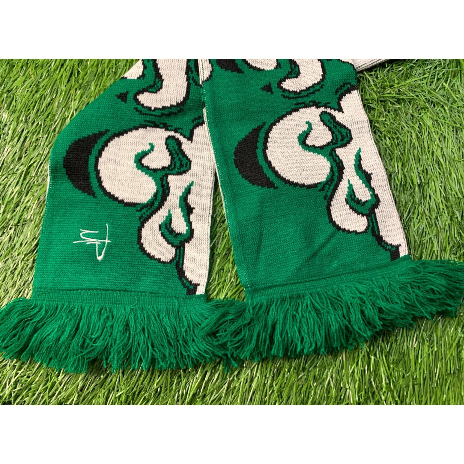 Vintage TIROLER VERSICHERUNG AUSTRIA Official Product Scarf One Size Men White Green Size ONE SIZE - 5 Thumbnail