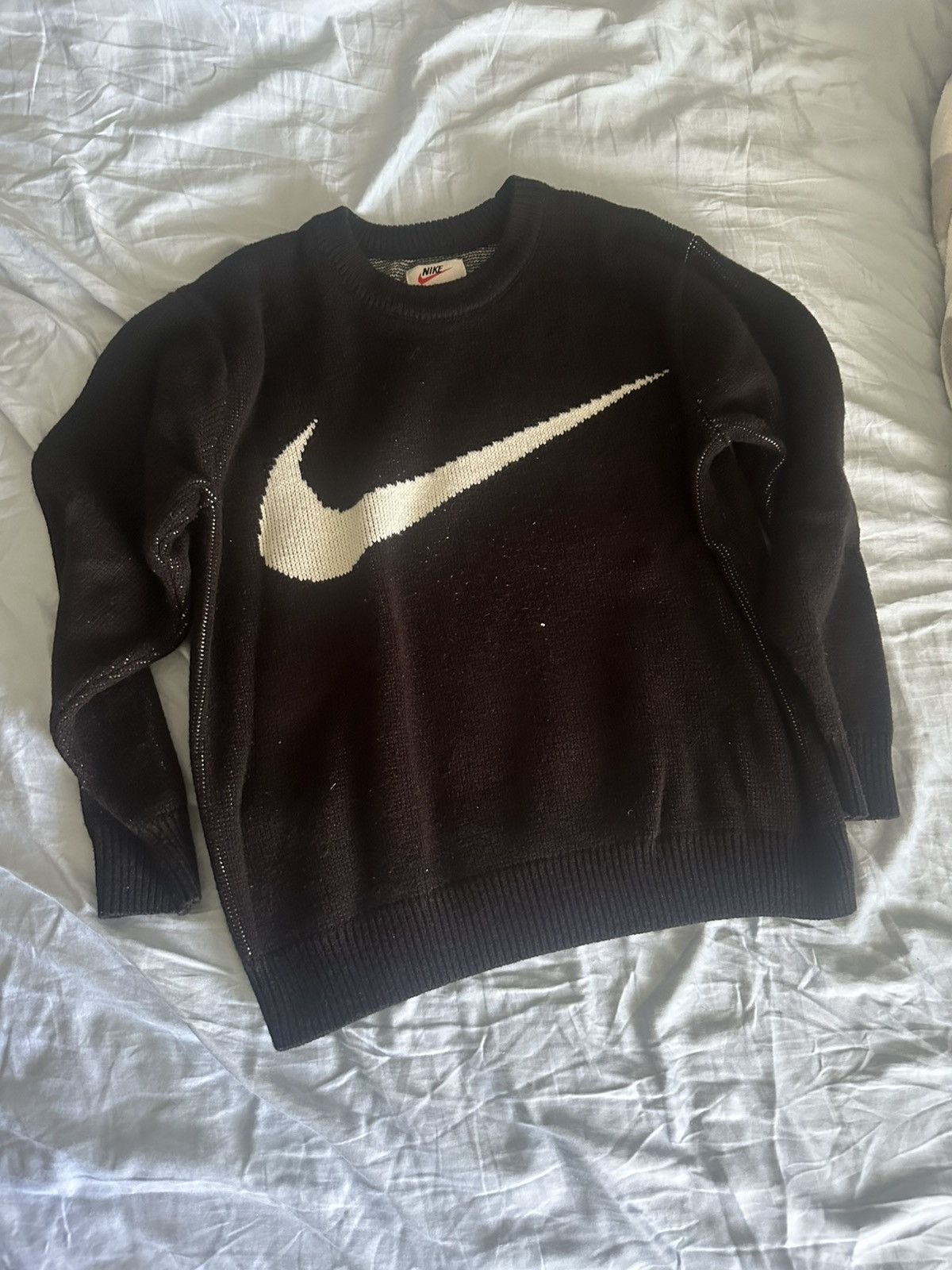 人気話題コラボナイキ！Supreme Nike Swoosh Sweater Black Supreme Nike Swoosh Sweater Black Men's - SS19 - US