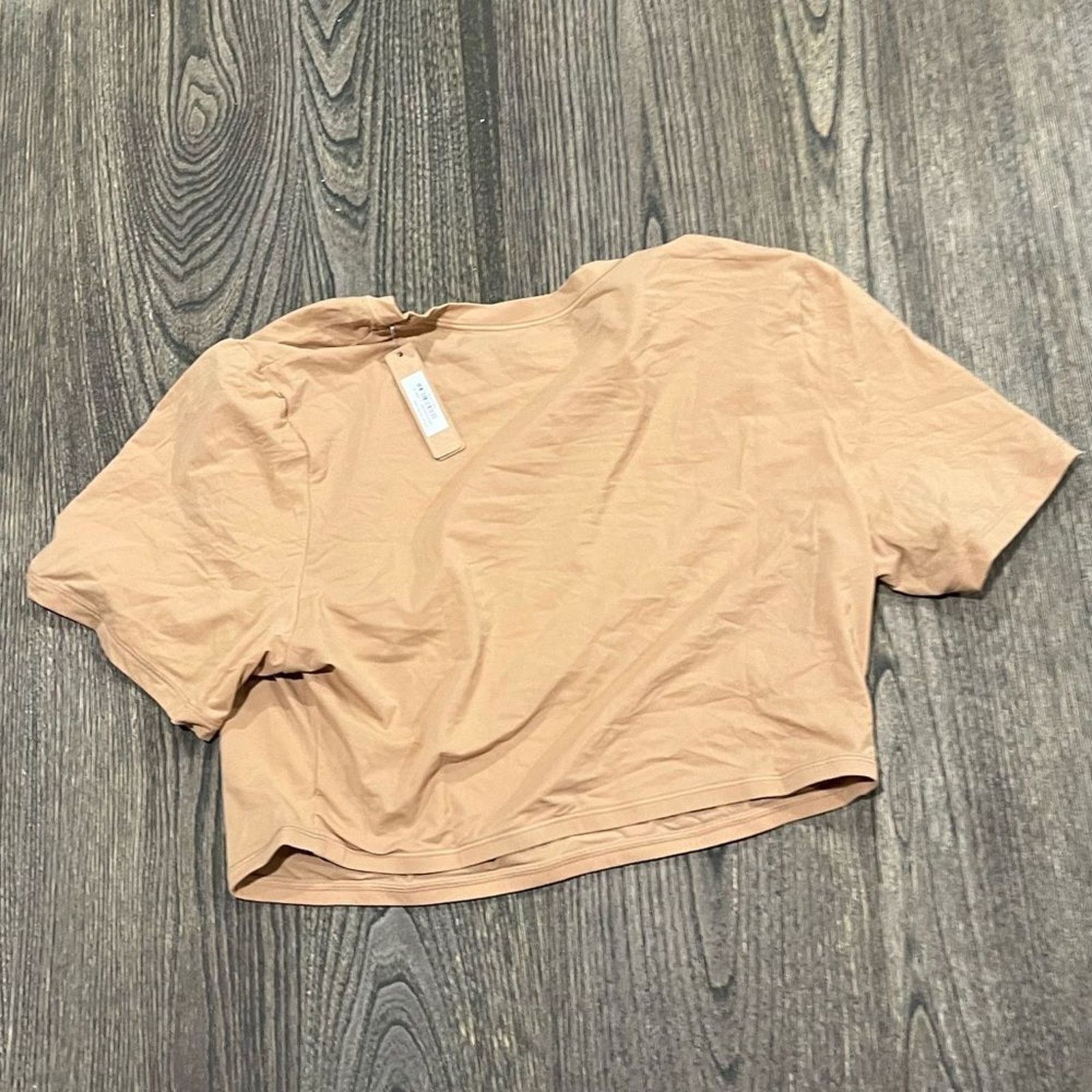SKIMS Skims Fits Everybody Super Cropped T-Shirt Ochre Size 2X Size XXL / US 16-18 / IT 52-54 - 4 Thumbnail