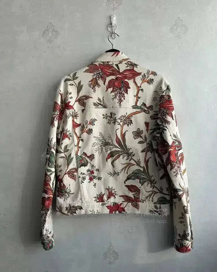 Alexander McQueen Sz 50 Alexander McQueen Flower Print Denim Jacket. Size US M / EU 48-50 / 2 - 3 Thumbnail