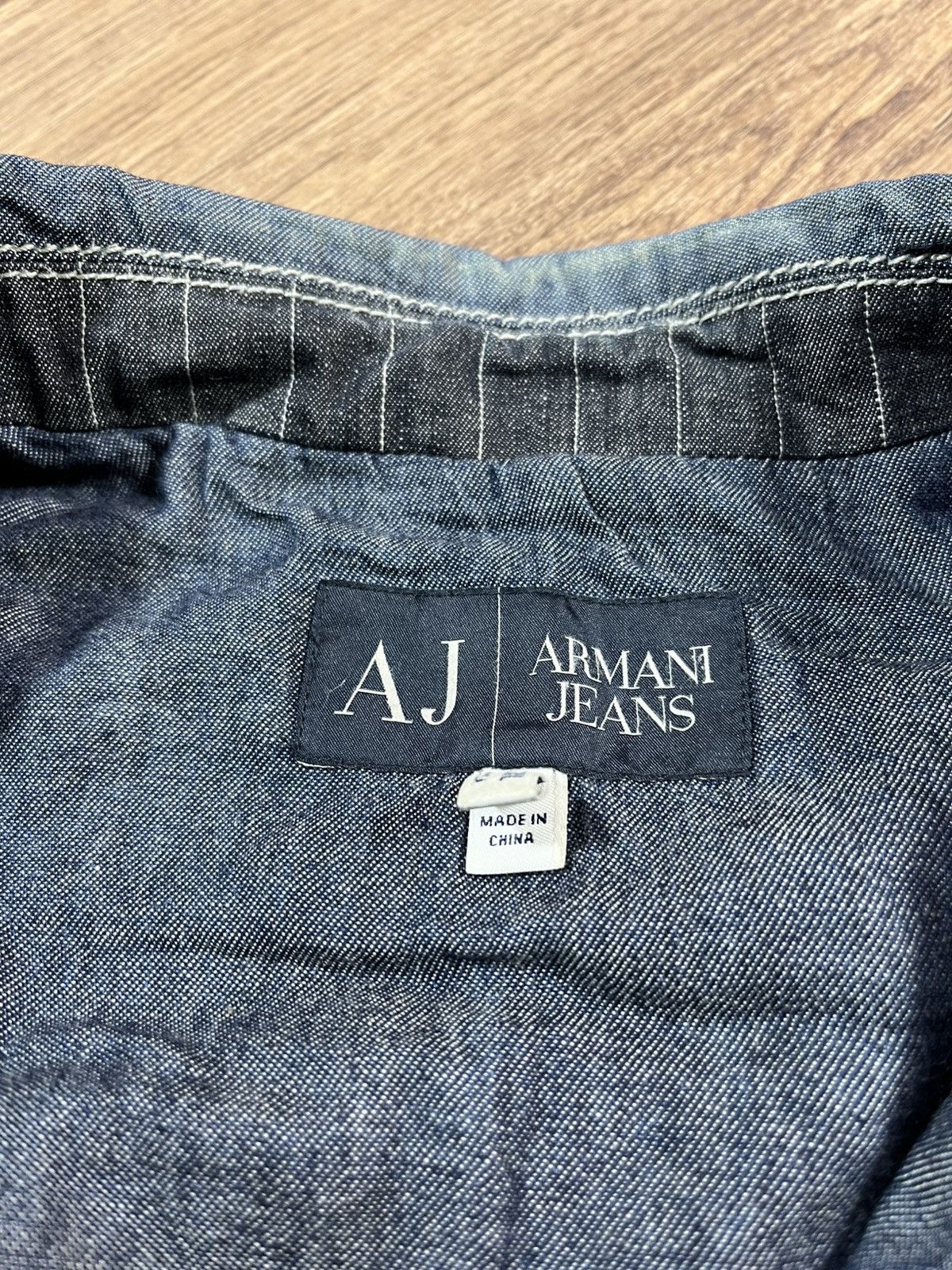 Armani Vintage Armani Jeans Indigo Jacket 90s Size US XXL / EU 58 / 5 - 9 Thumbnail