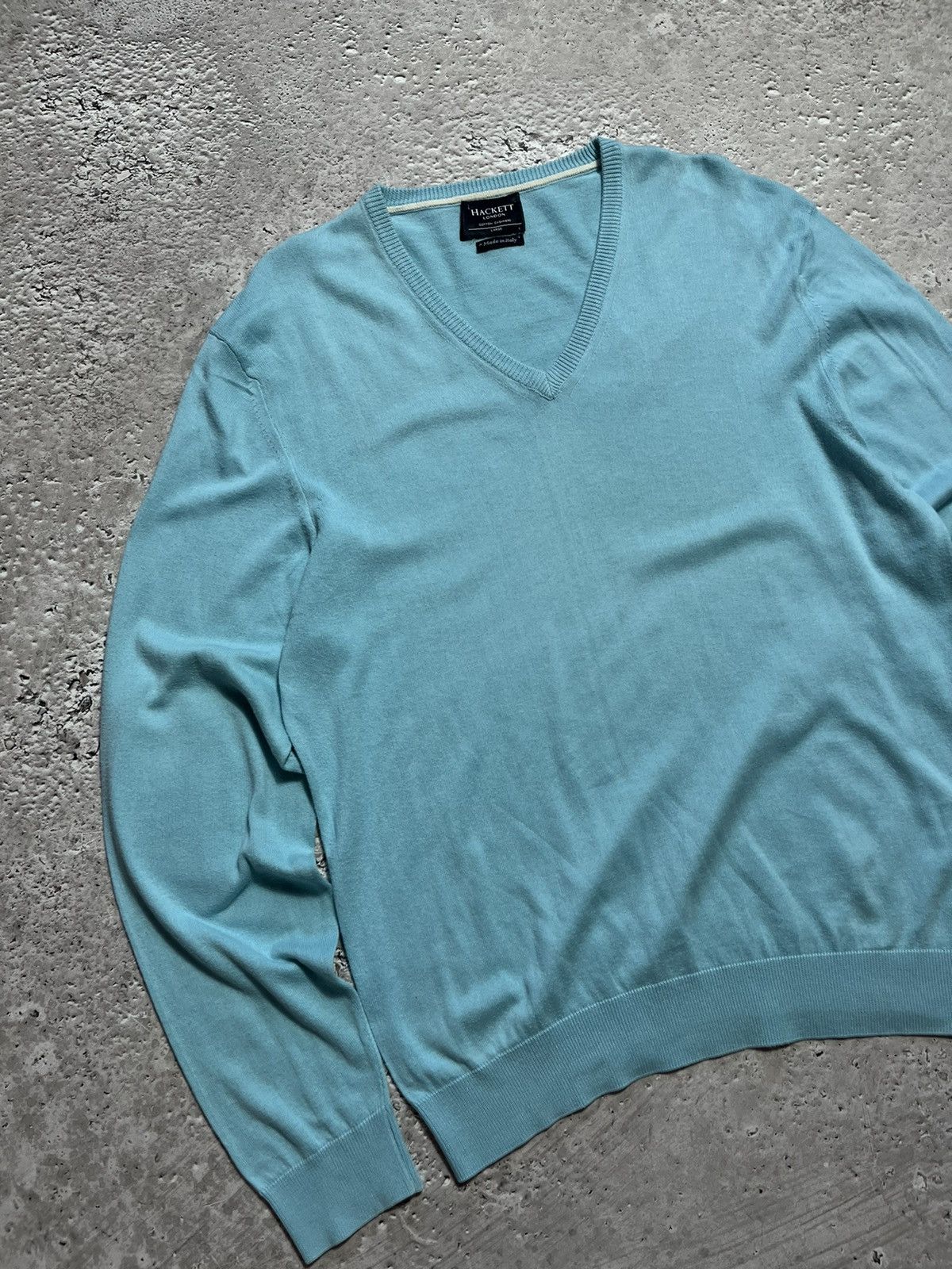 Hackett Hackett Italy V-Neck Pullover Jumper Sweater Cotton/Cashmere Size US L / EU 52-54 / 3 - 3 Thumbnail